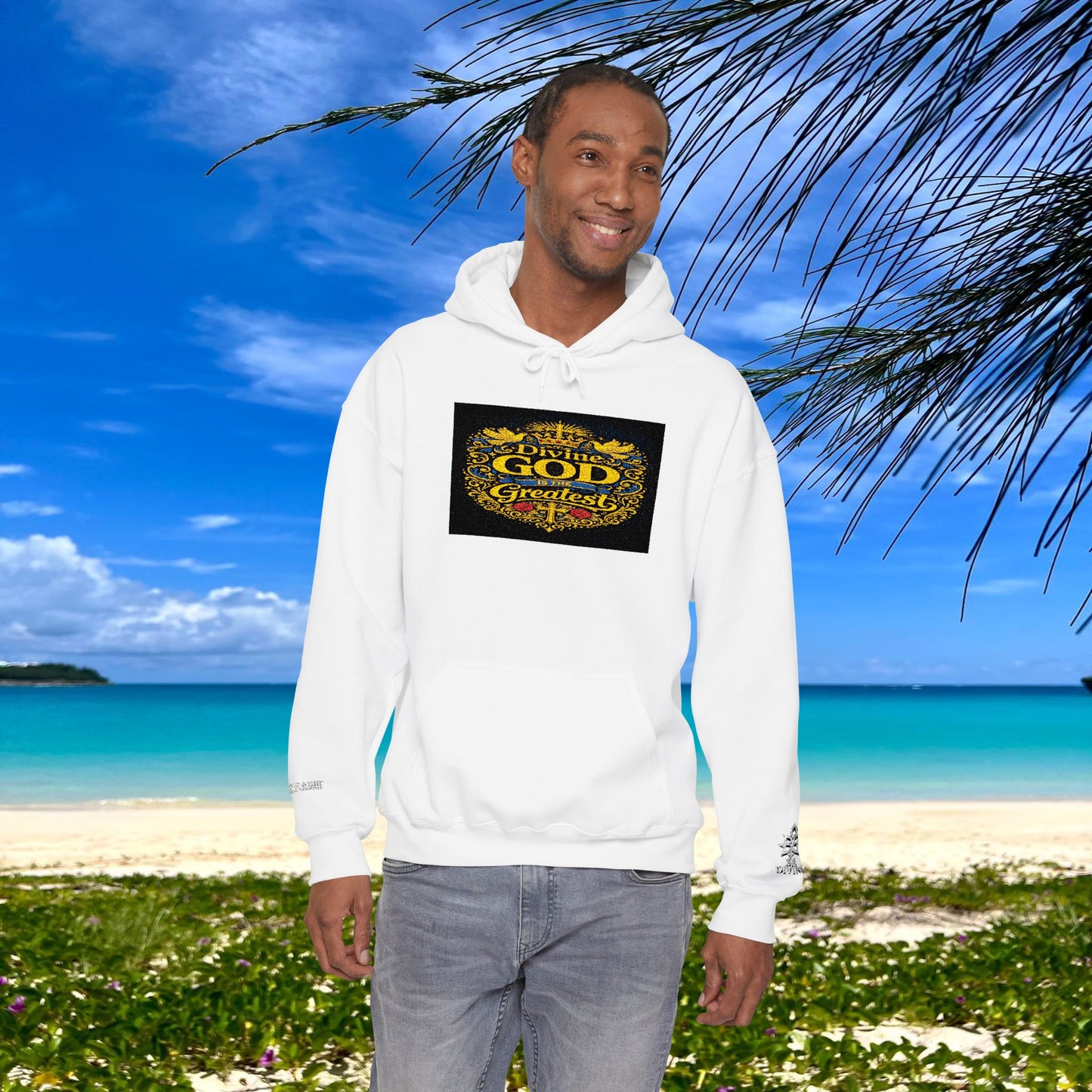 BE DIVINE™ “Divine God Is the Greatest” Embroidered Unisex Hoodie