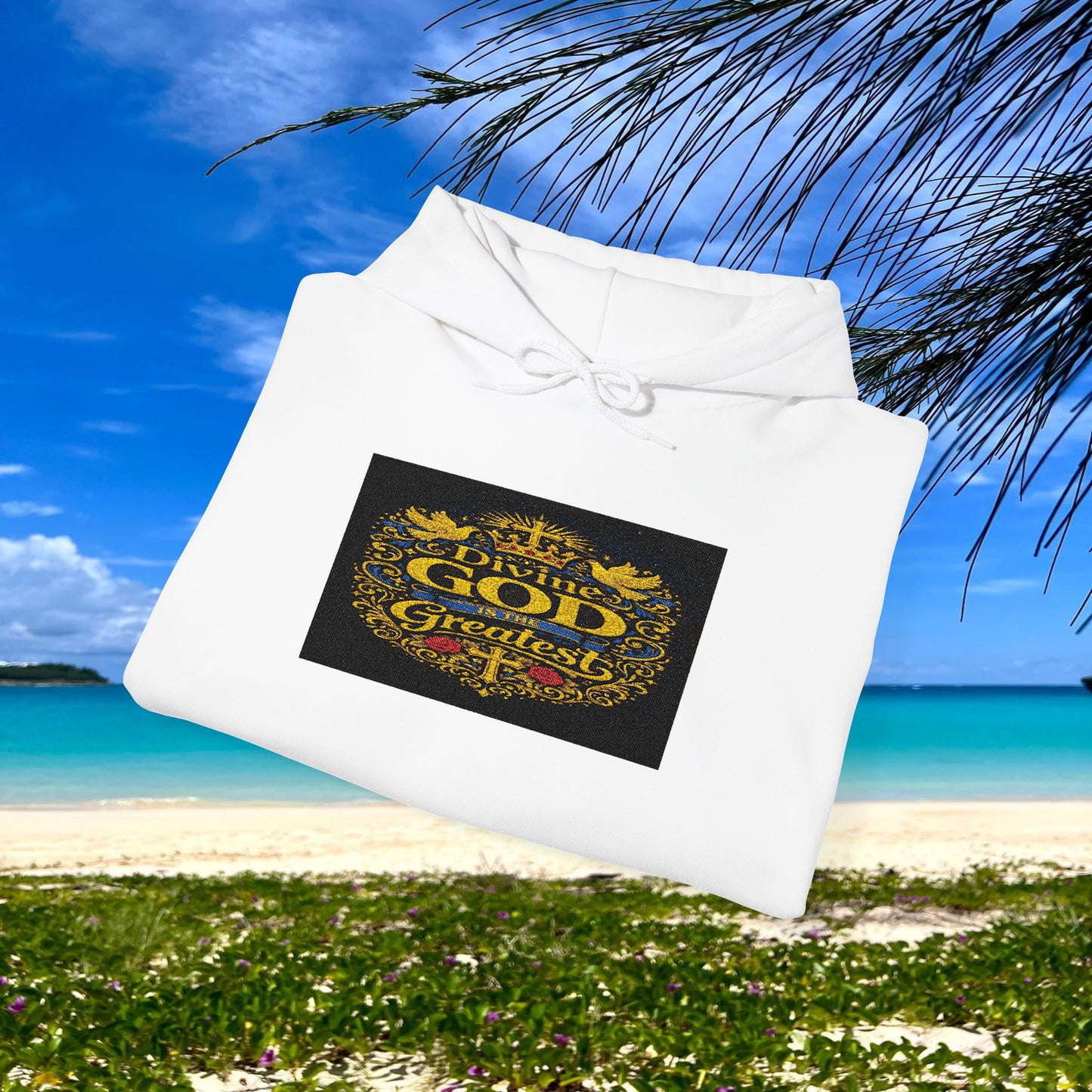 BE DIVINE™ “Divine God Is the Greatest” Embroidered Unisex Hoodie