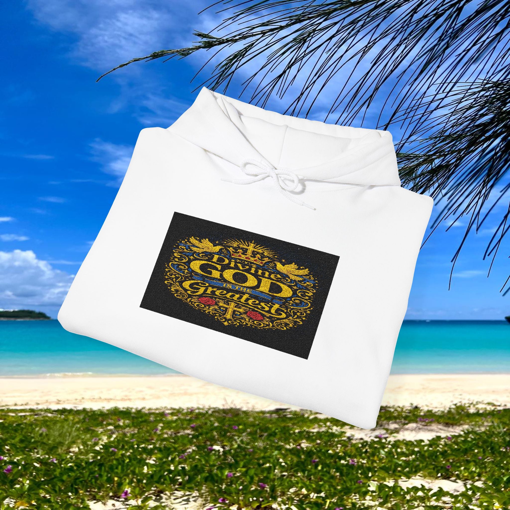BE DIVINE™ “Divine God Is the Greatest” Embroidered Unisex Hoodie