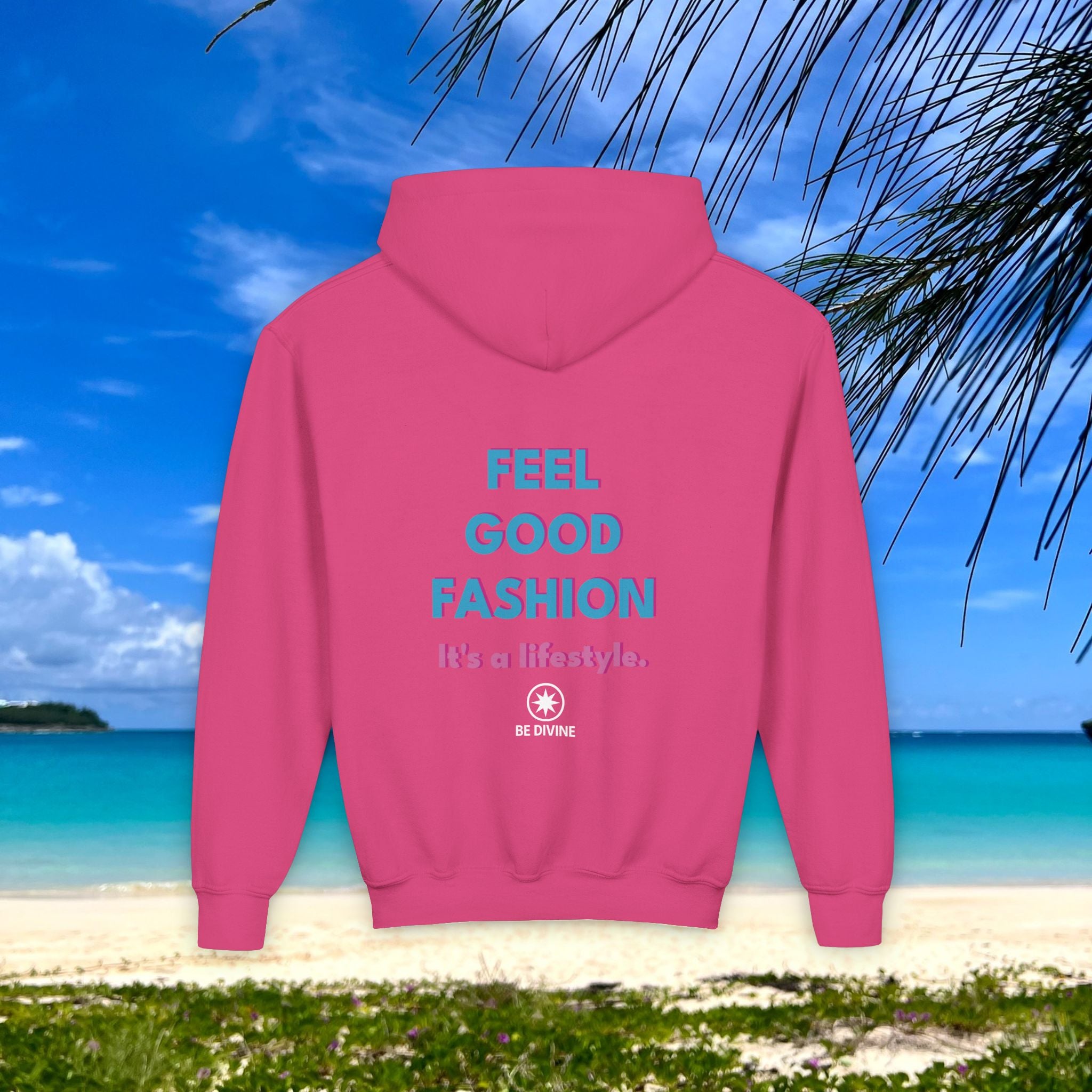 BE DIVINE™ Youth Hoodie – Gender Neutral, Soft Cotton, Inspirational Print (Youth S–XL)