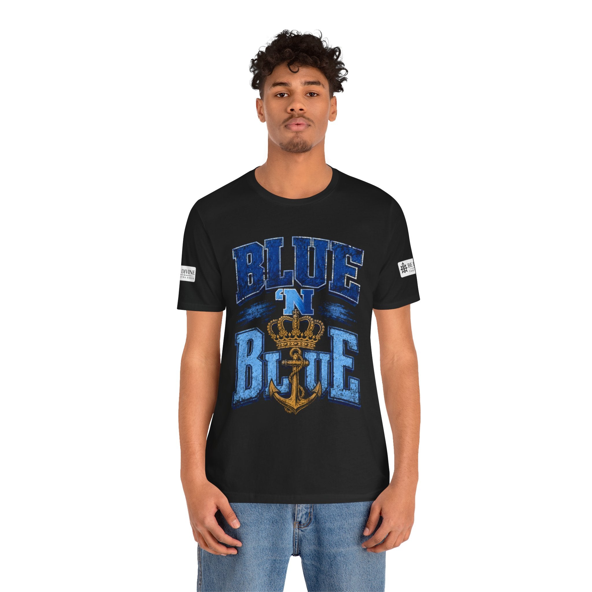 BE DIVINE™ BLUE 'N BLUE T-Shirt – Crown 'N Anchor Edition