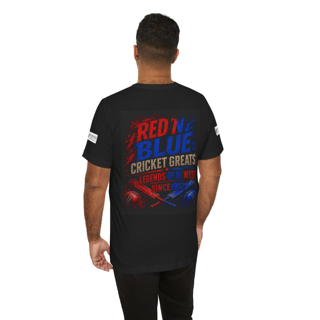 BE DIVINE™ Red ’N Blue Cricket Greats Tee