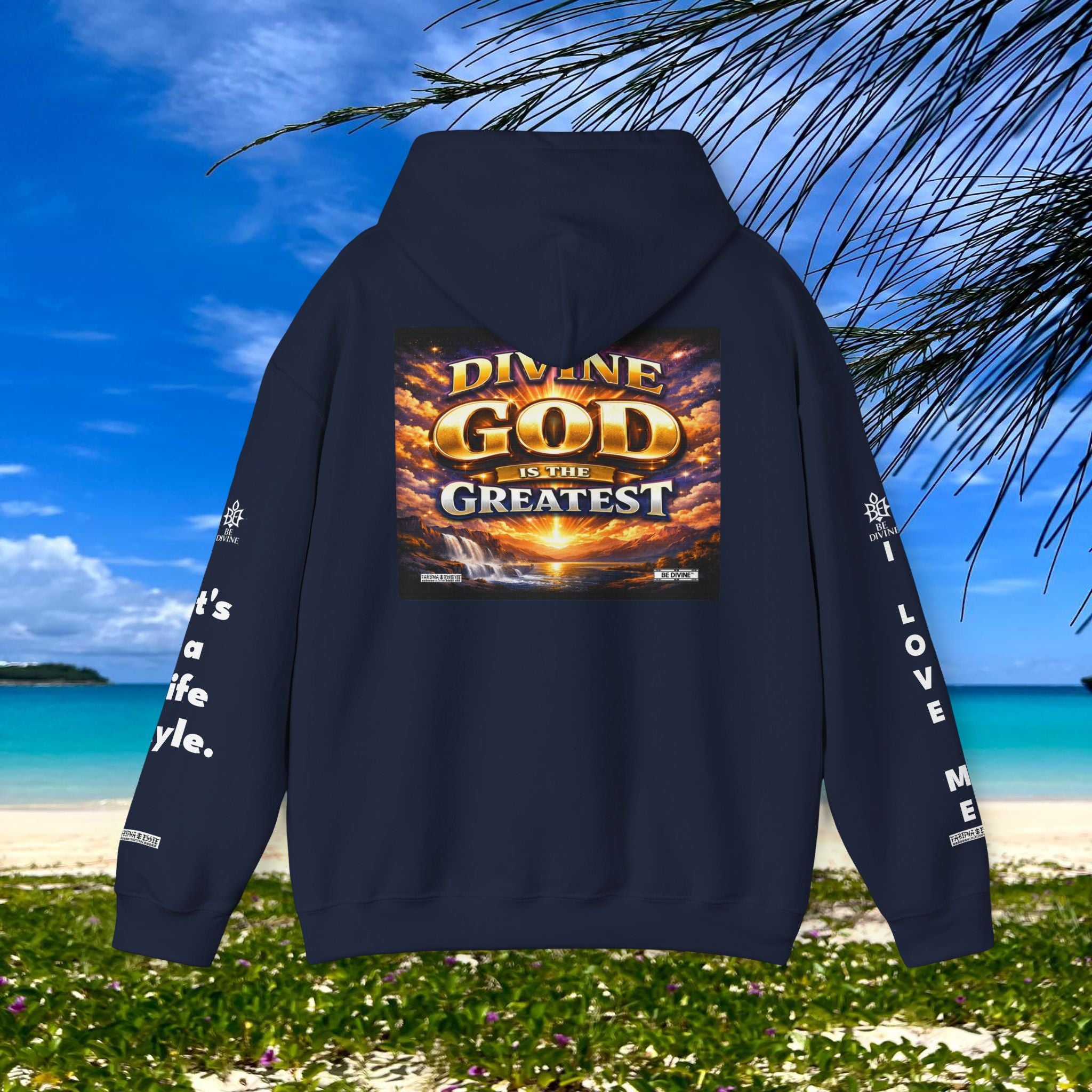 BE DIVINE™ Unisex Heavy Blend Hoodie – Divine God Is the Greatest Faith Statement Sweatshirt