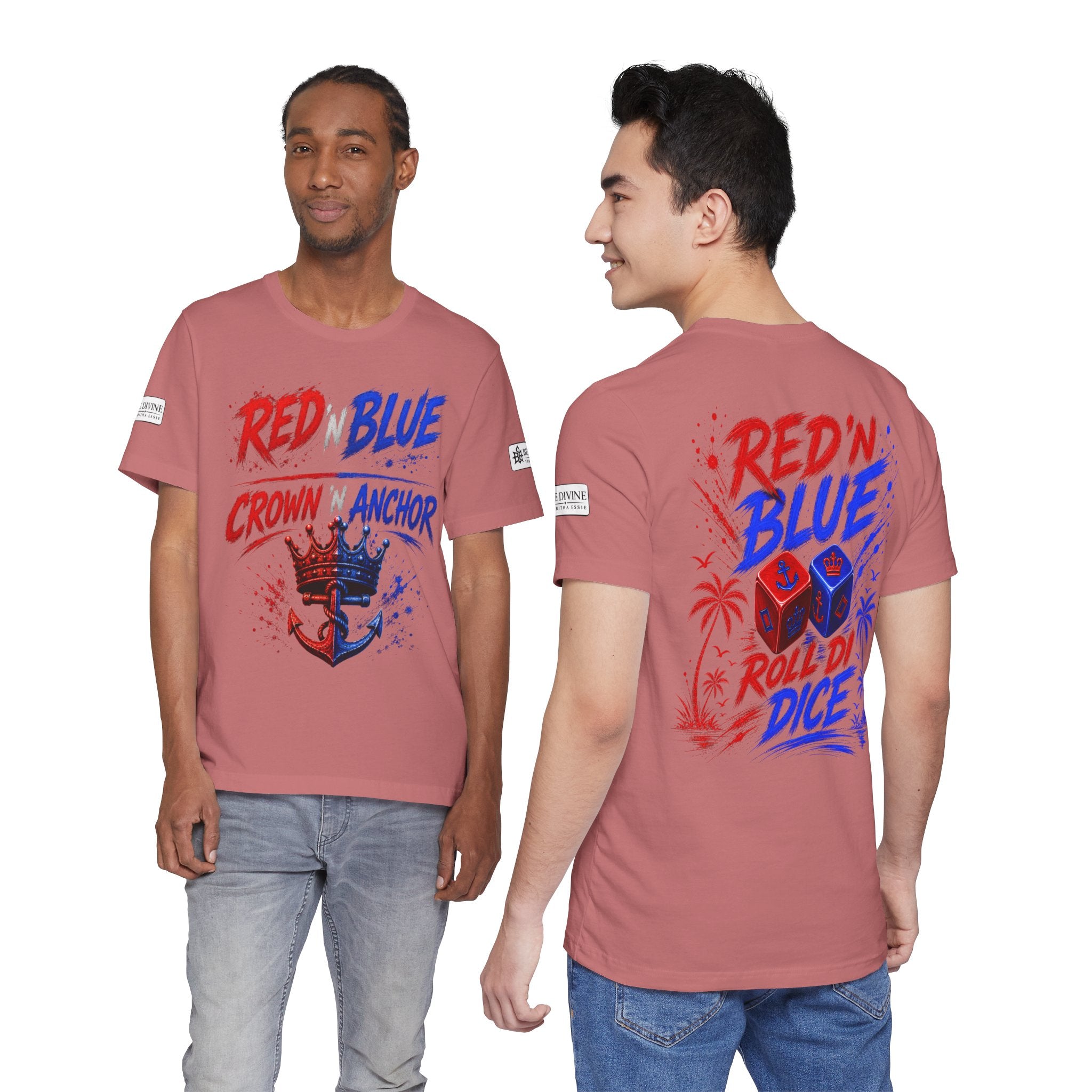 BE DIVINE™ Red ’N Blue Crown ’N Anchor Tee