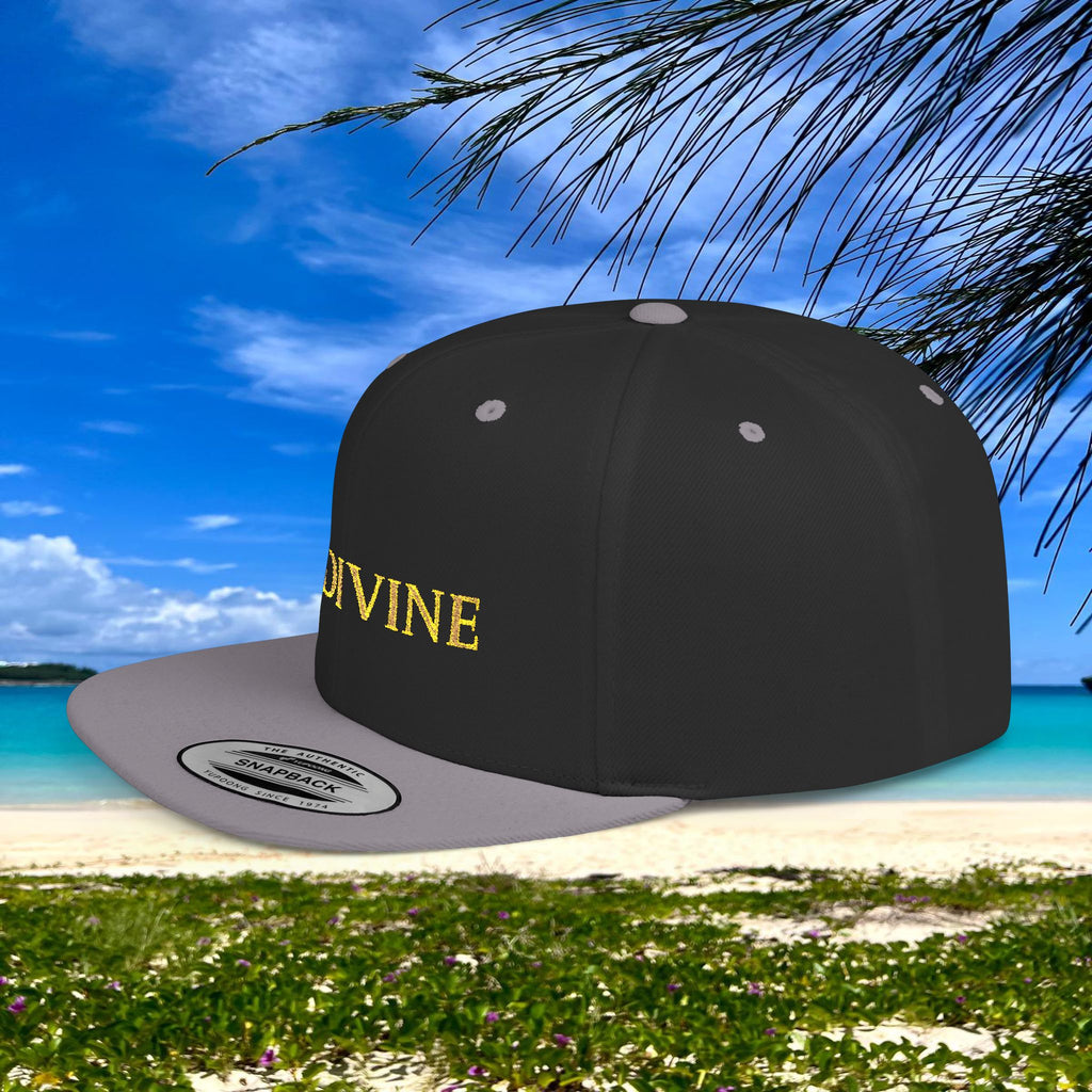 BE DIVINE™ Premium Snapback Cap – Embroidered Gold