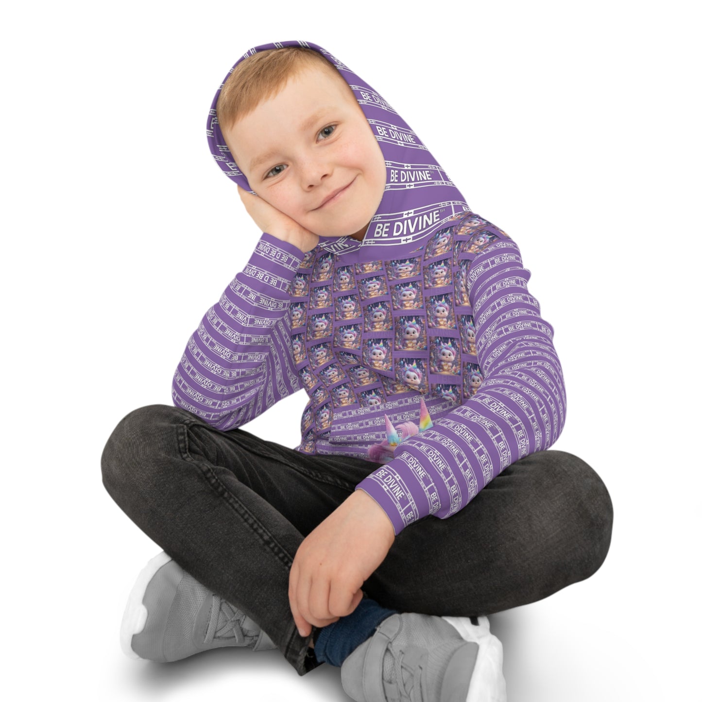 BE DIVINE™ Children’s All-Over Print Hoodie - Premium AOP, Soft & Cozy (Kids)