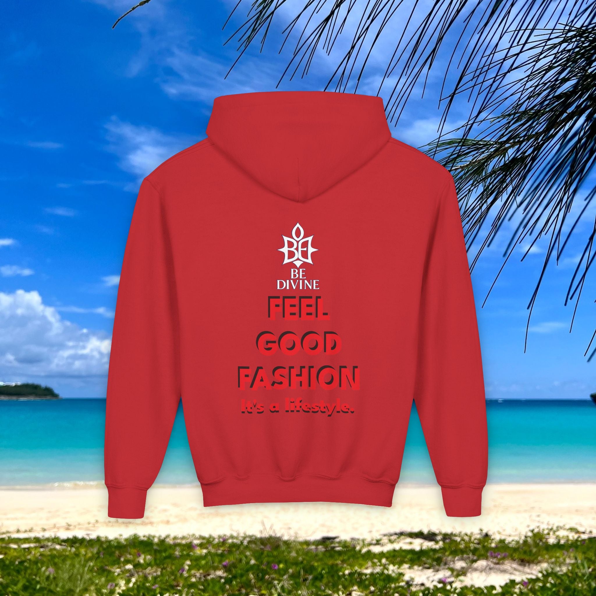 BE DIVINE™ Youth Hoodie – Gender Neutral, Soft Cotton, Inspirational Print (Youth S–XL)