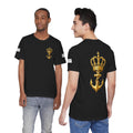 BE DIVINE™ Premium Minimal Crown 'N Anchor Tee – Black & Gold Edition