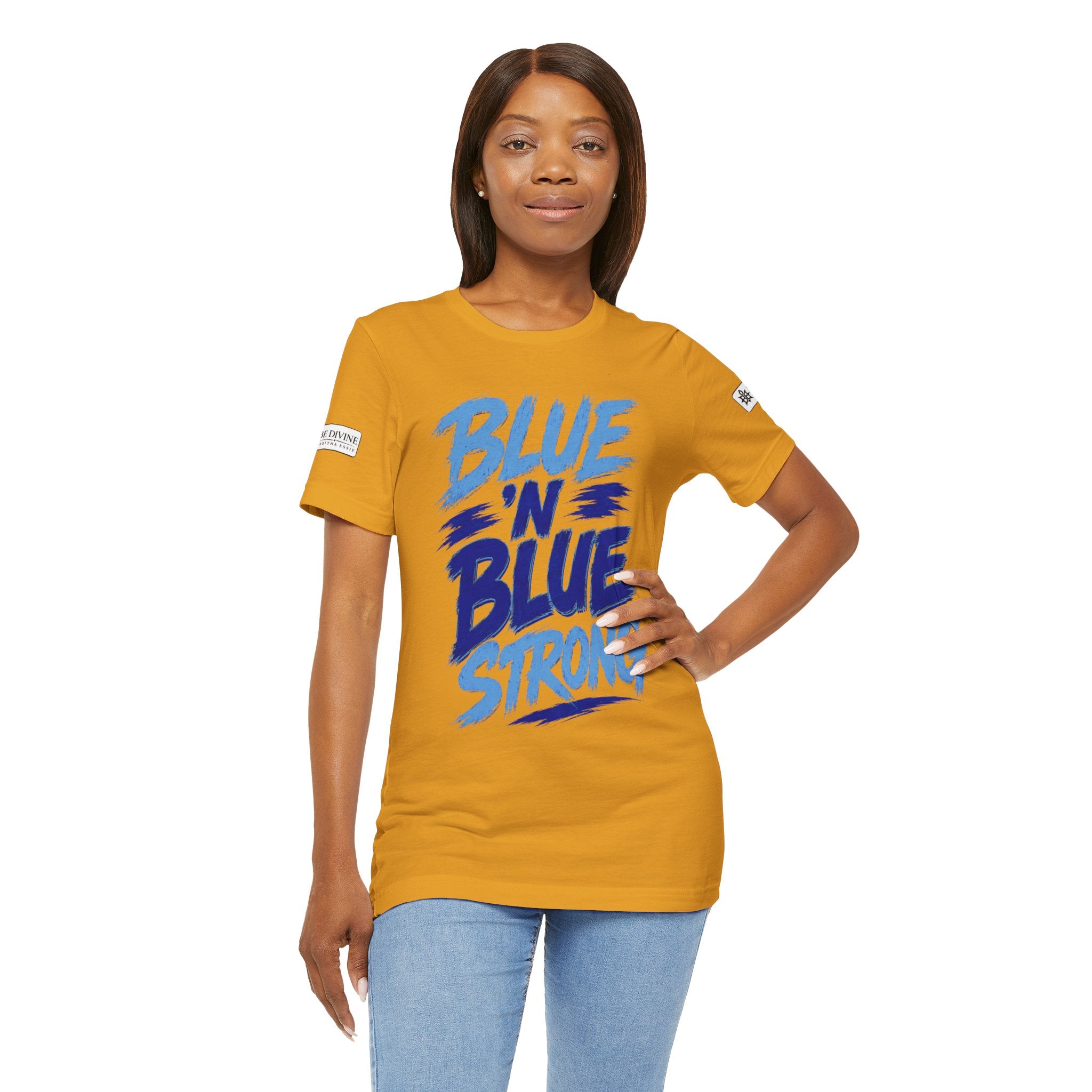 BE DIVINE™ Blue 'N Blue Strong Tee – Let's Gooo Baby Blue 'N Blue Edition