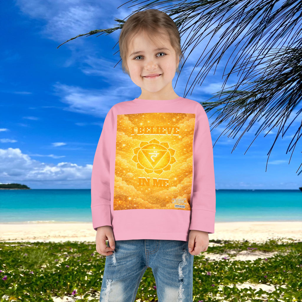 BE DIVINE™ Solar Plexus Toddler Long Sleeve Tee | Confidence & Empowerment Chakra Shirt