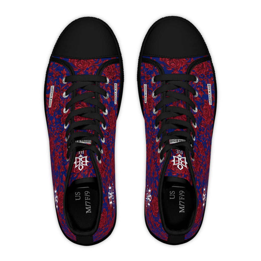 BE DIVINE™ Somerset Red Roses High Top Canvas Sneakers by Tabitha Essie