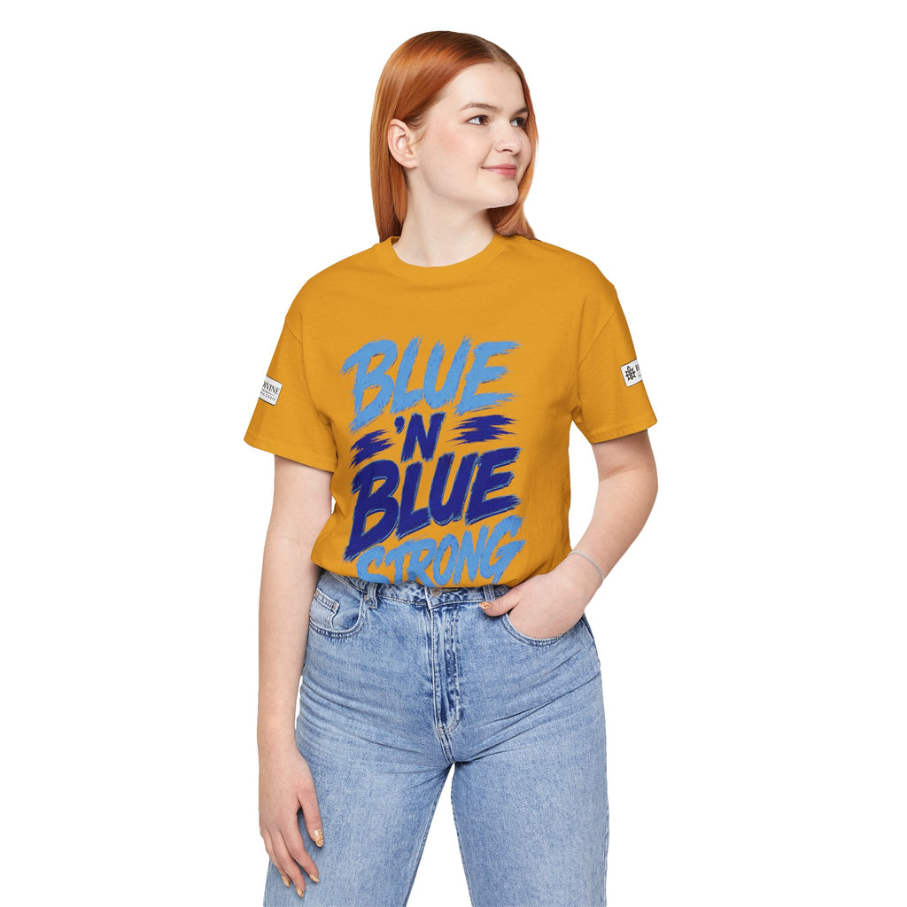 BE DIVINE™ Blue 'N Blue Strong Tee – Let's Gooo Baby Blue 'N Blue Edition