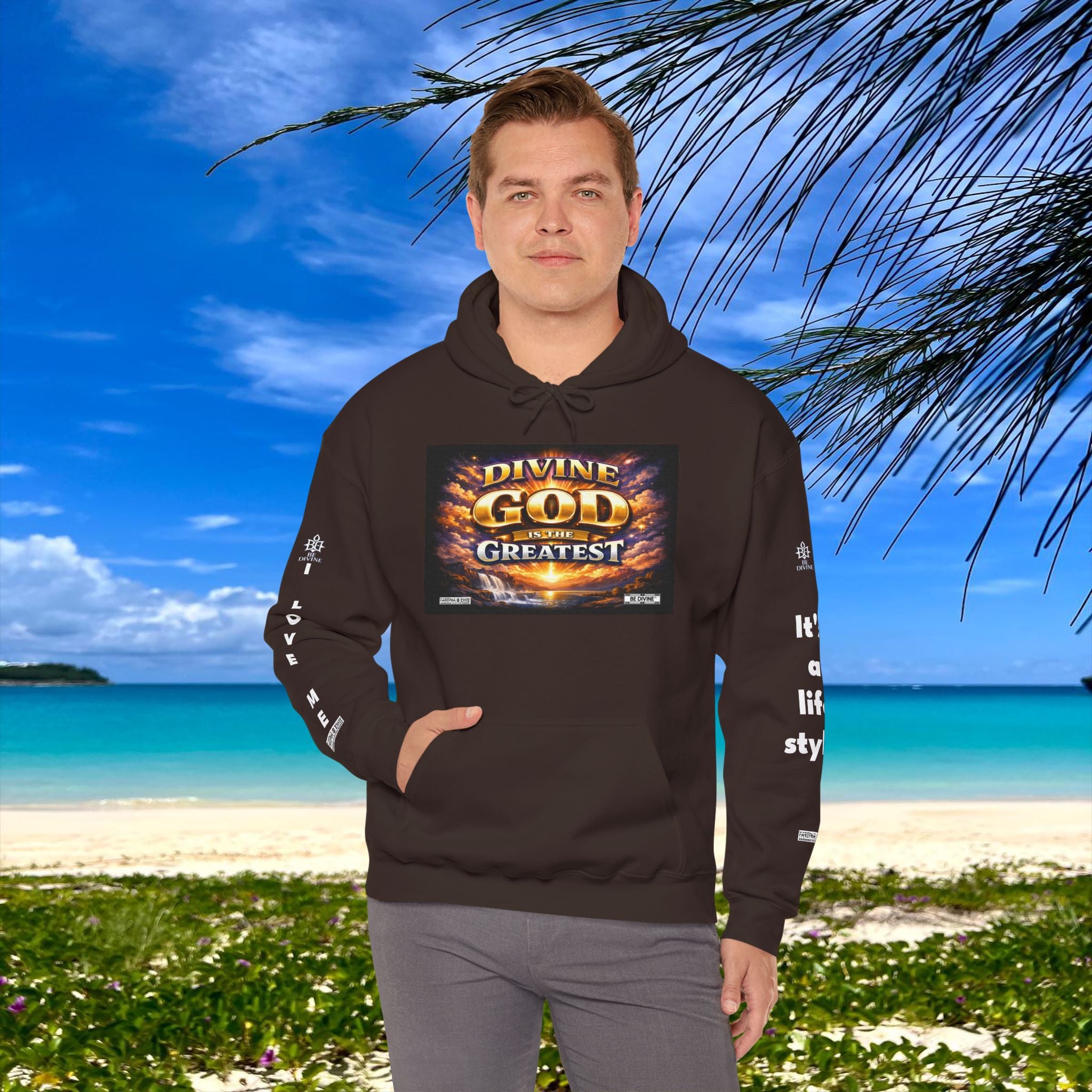 BE DIVINE™ Unisex Heavy Blend Hoodie – Divine God Is the Greatest Faith Statement Sweatshirt