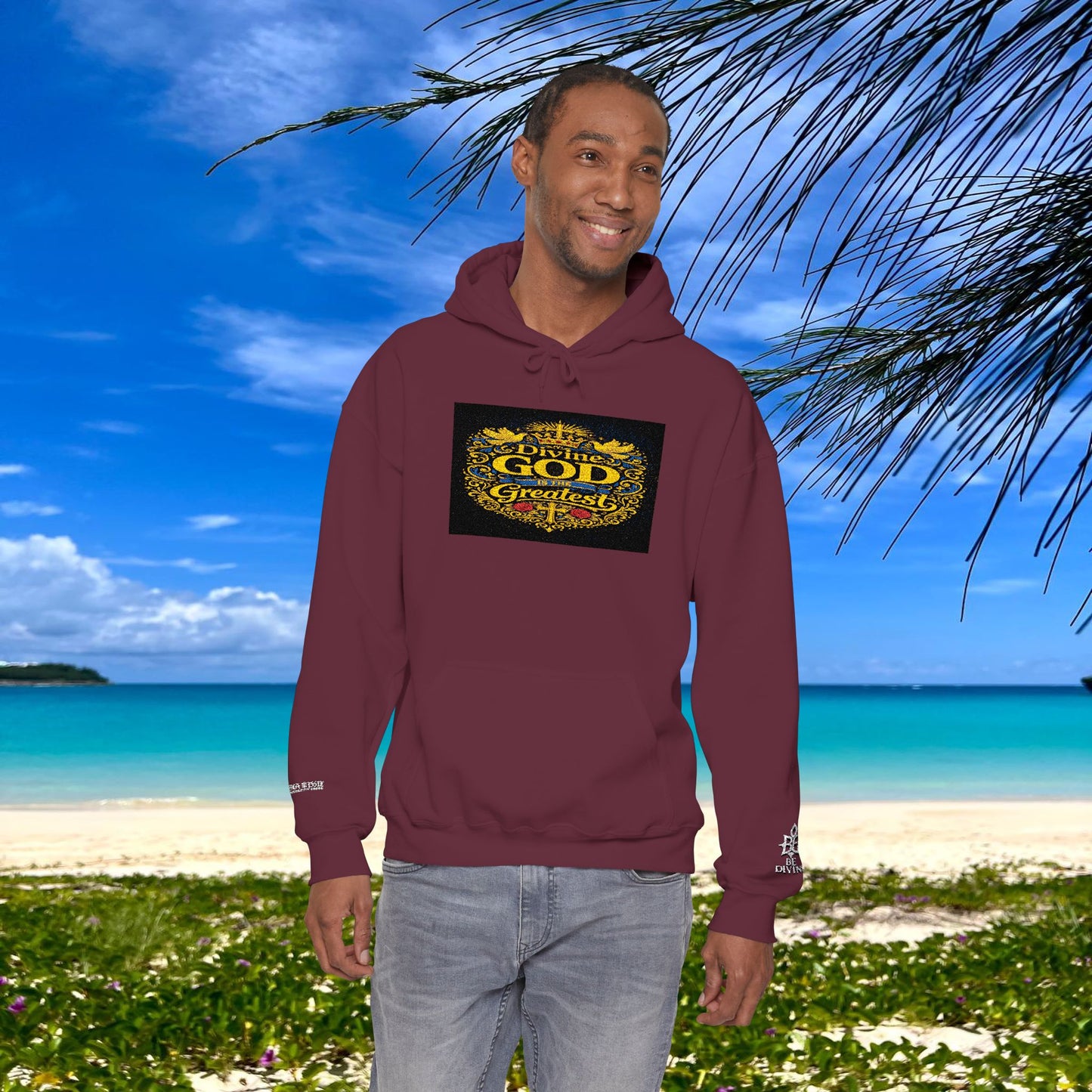 BE DIVINE™ “Divine God Is the Greatest” Embroidered Unisex Hoodie