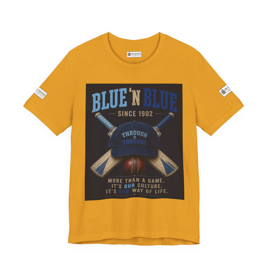 BE DIVINE™ Blue 'N Blue Since 1902 – Through 'N Through Heritage Tee