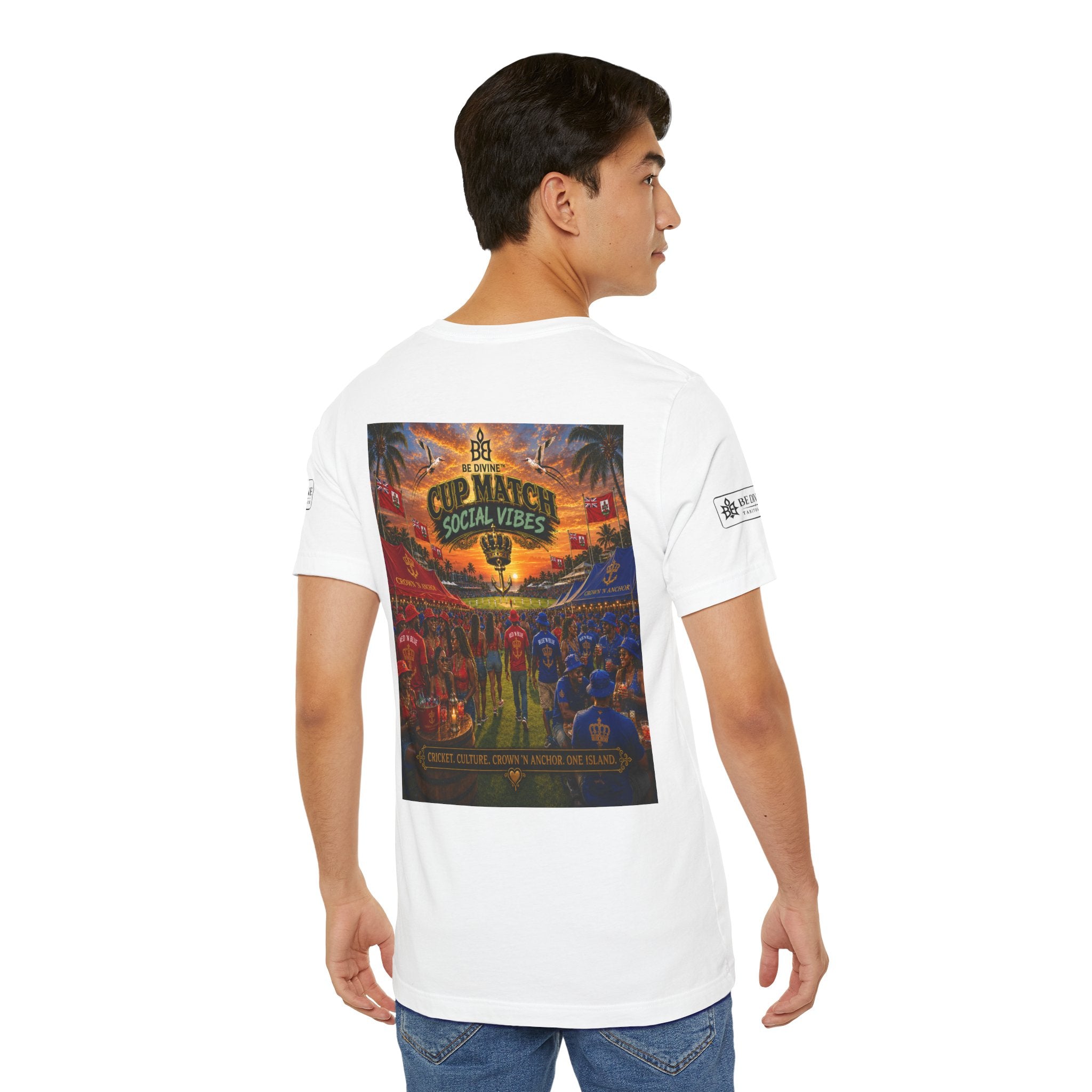 BE DIVINE™ Cup Match Social Vibes Tee – Crown 'N Anchor Edition
