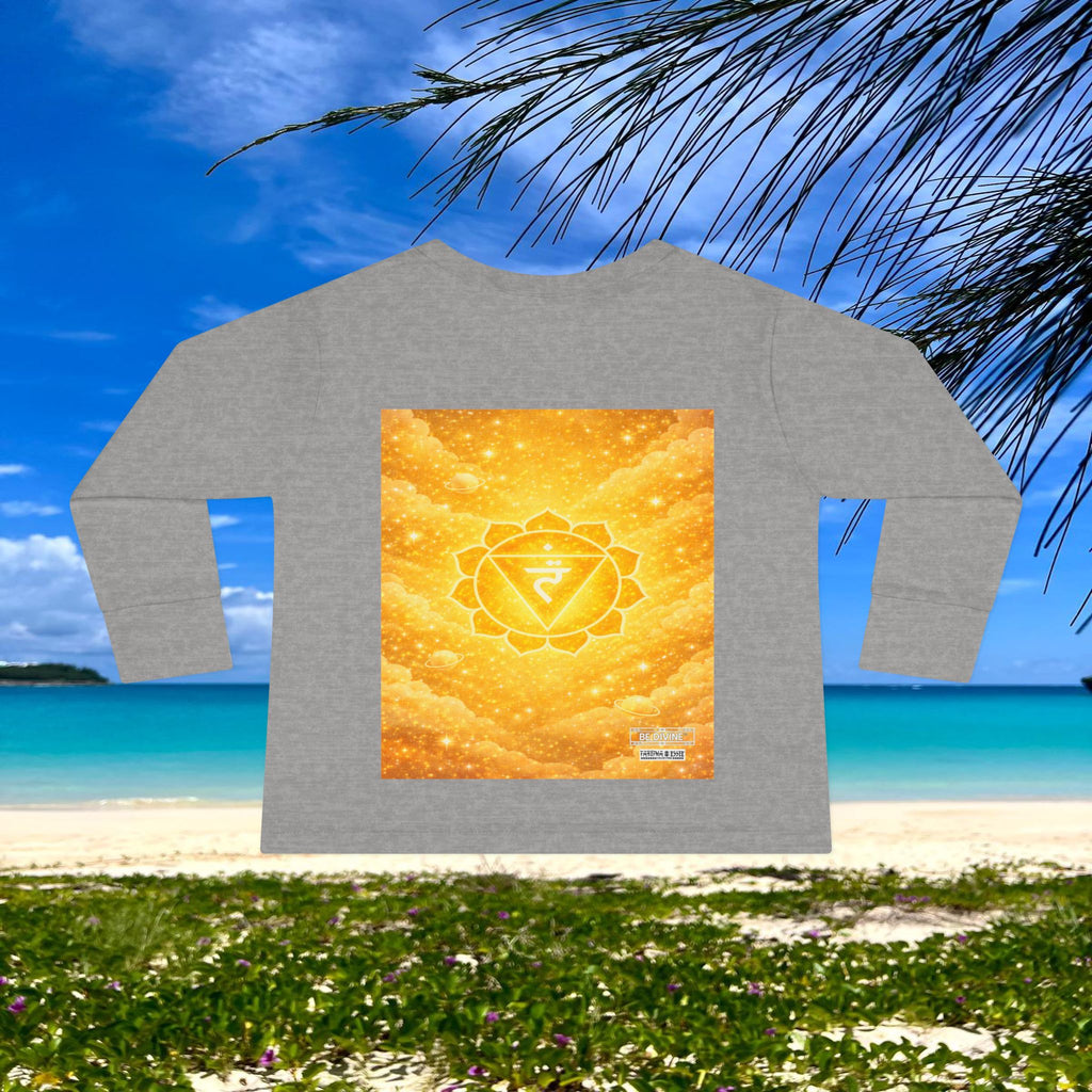 BE DIVINE™ Solar Plexus Toddler Long Sleeve Tee | Confidence & Empowerment Chakra Shirt