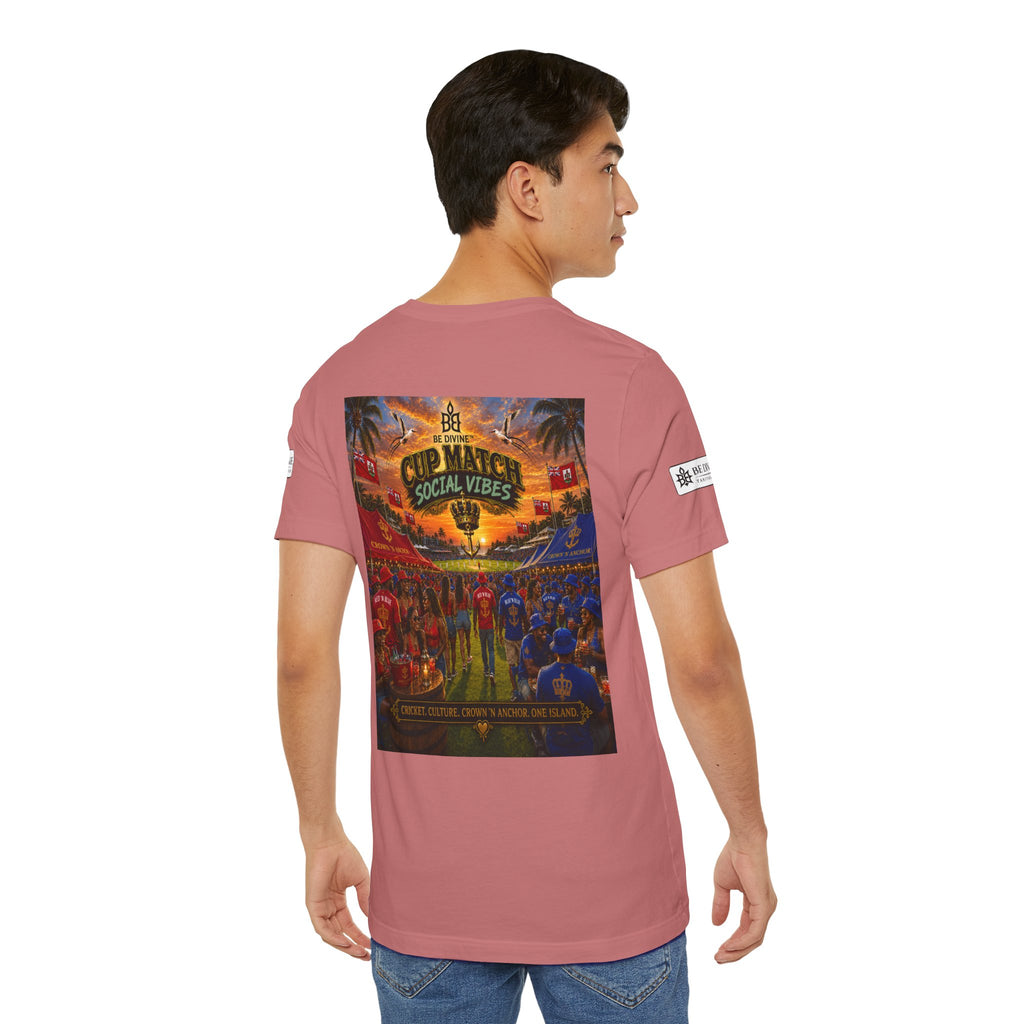 BE DIVINE™ Cup Match Social Vibes Tee – Crown 'N Anchor Edition