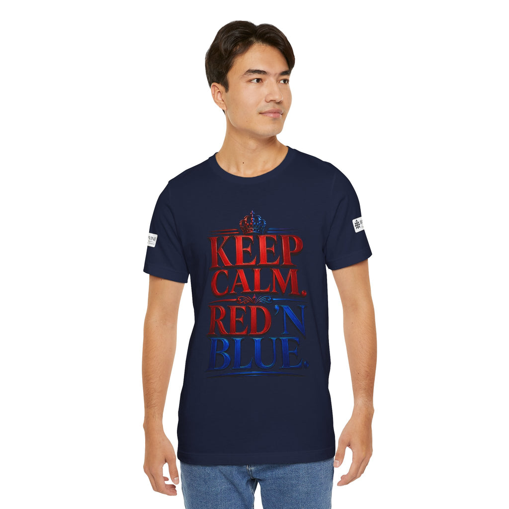BE DIVINE™ Keep Calm. Red ’N Blue. Tee