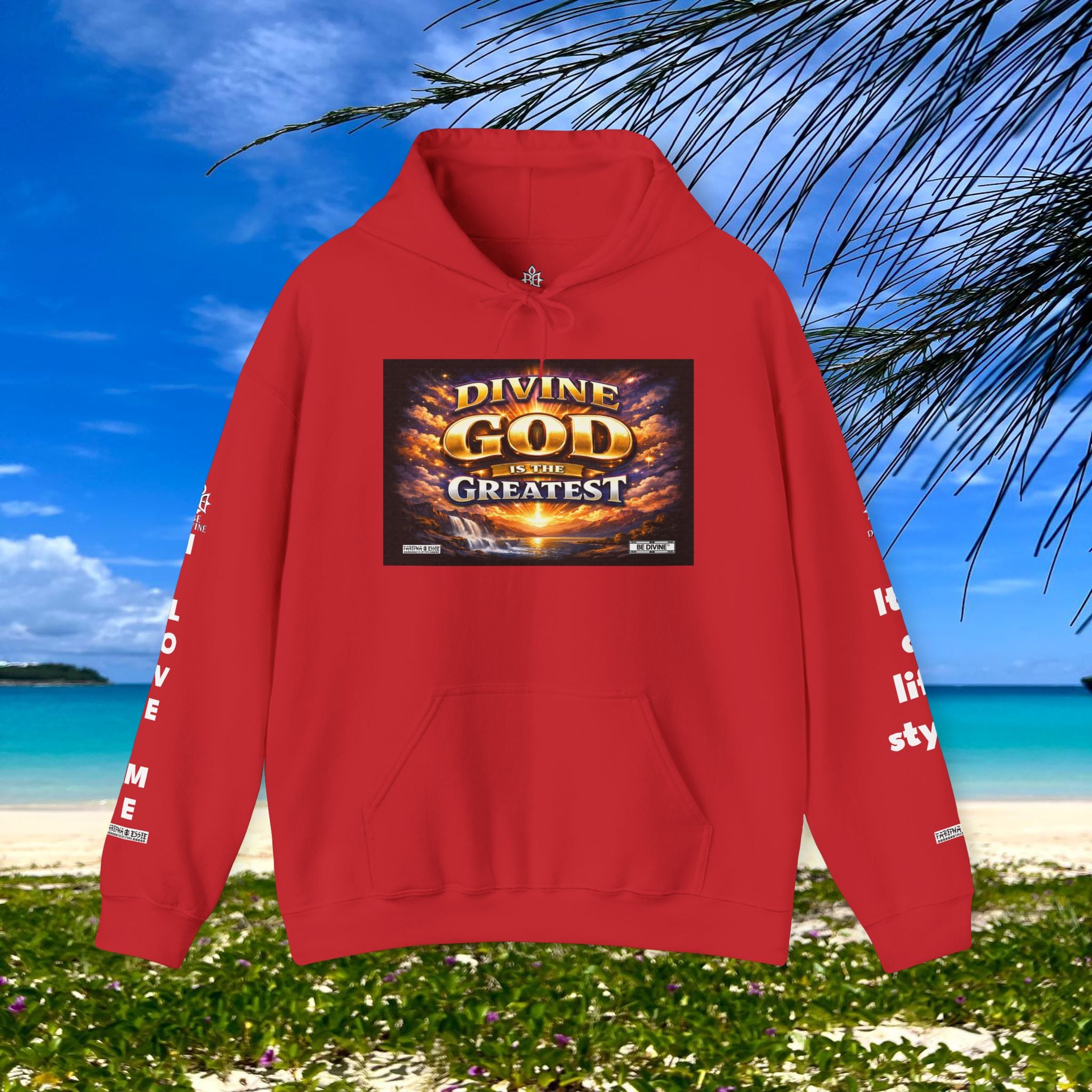 BE DIVINE™ Unisex Heavy Blend Hoodie – Divine God Is the Greatest Faith Statement Sweatshirt