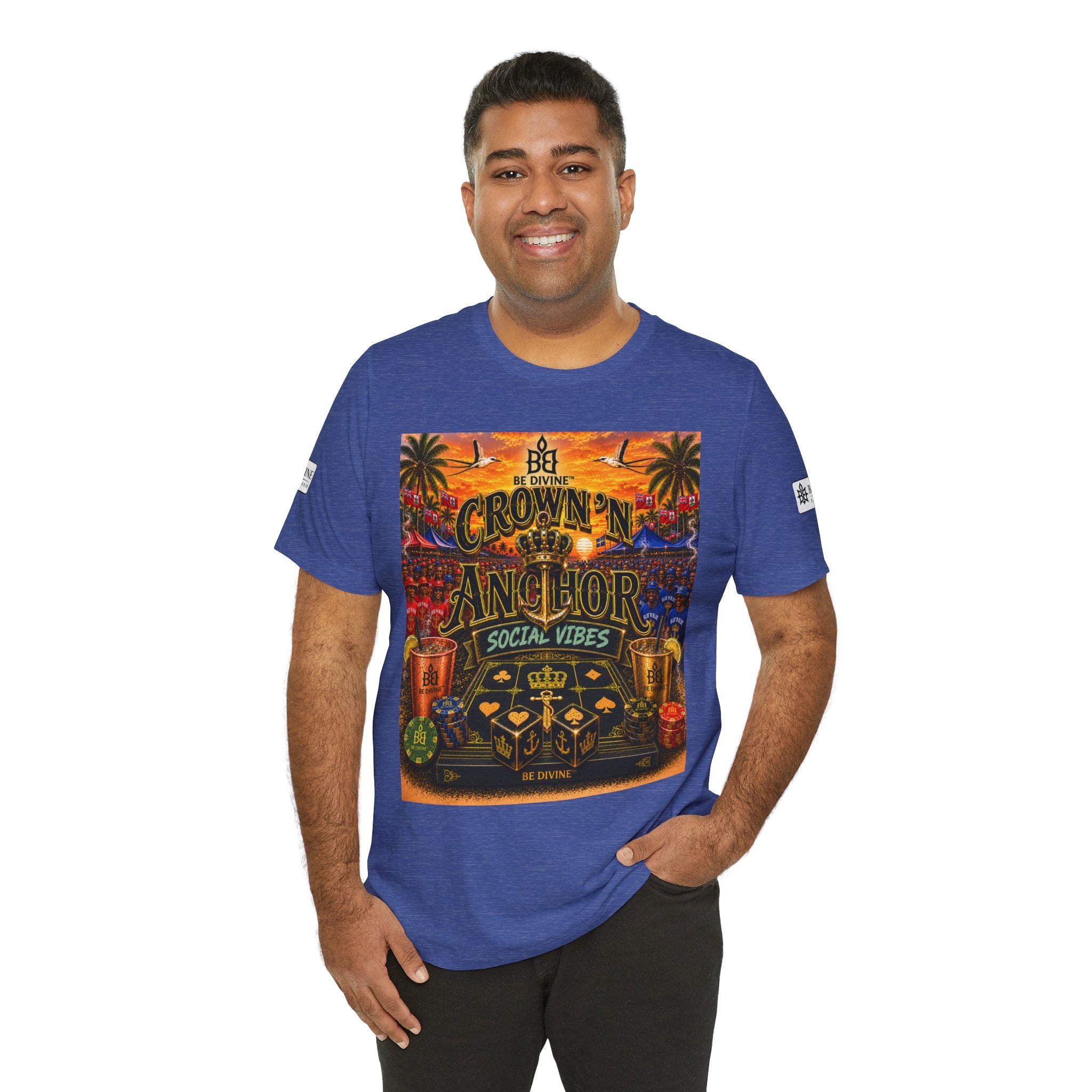 BE DIVINE™ Cup Match Social Vibes Tee – Crown 'N Anchor Edition