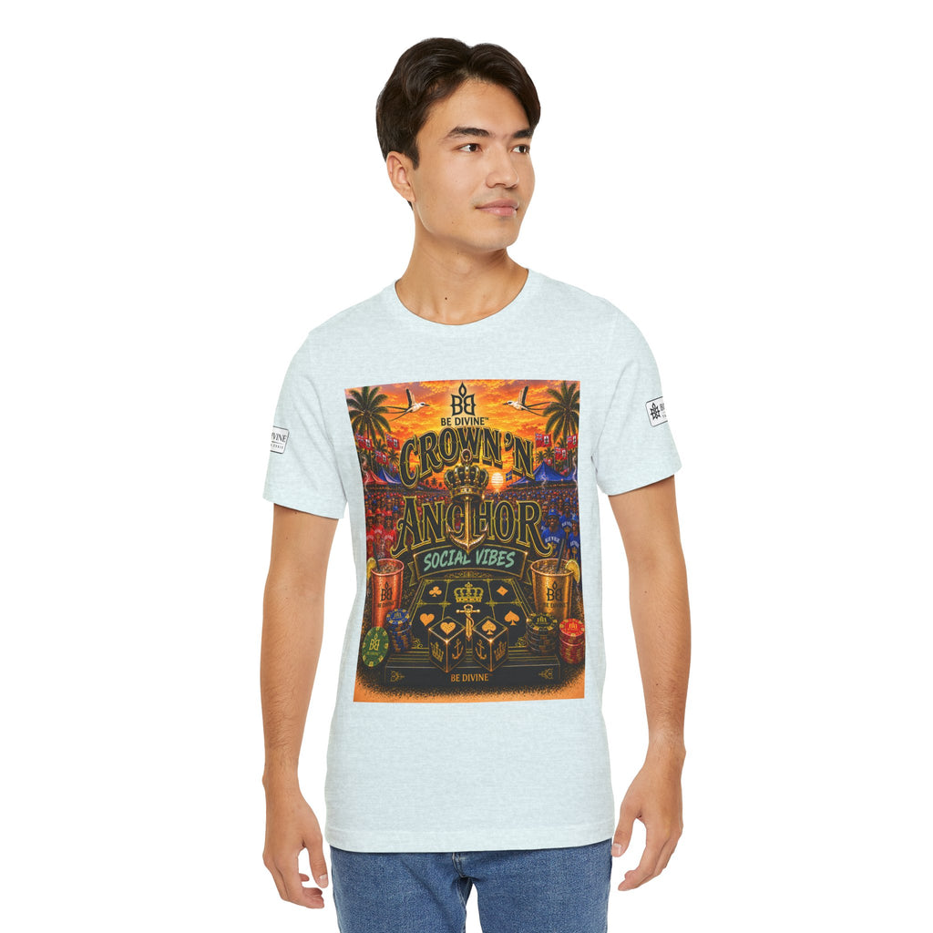 BE DIVINE™ Cup Match Social Vibes Tee – Crown 'N Anchor Edition