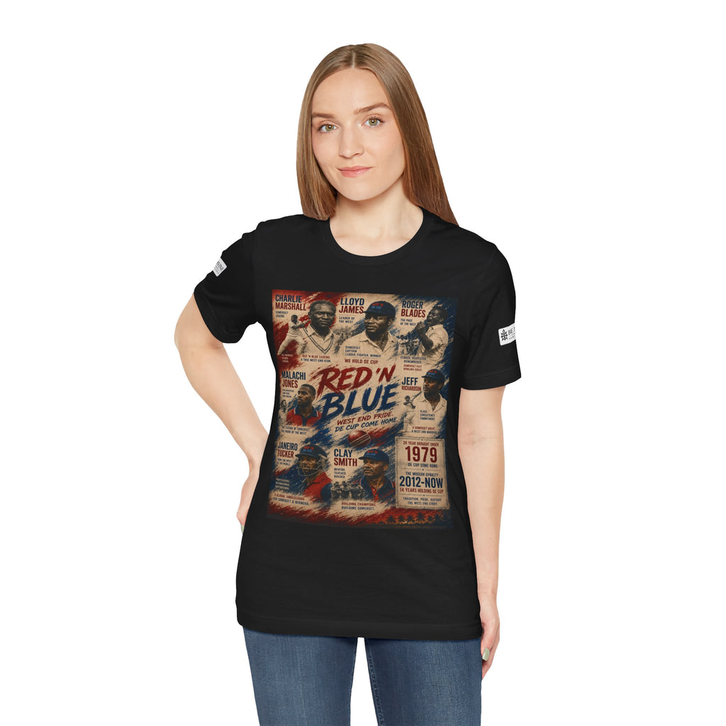 BE DIVINE™ Red ’N Blue Cricket Greats Tee