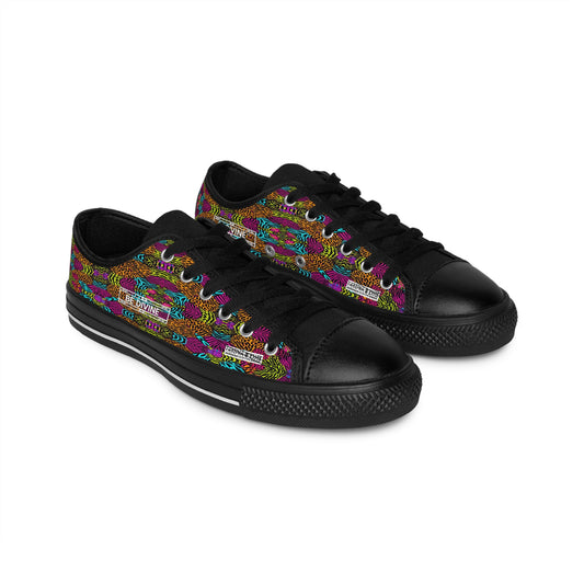 BE DIVINE™ Aurora Mirage Sneakers – Luxe Neon Pattern Women’s Shoes