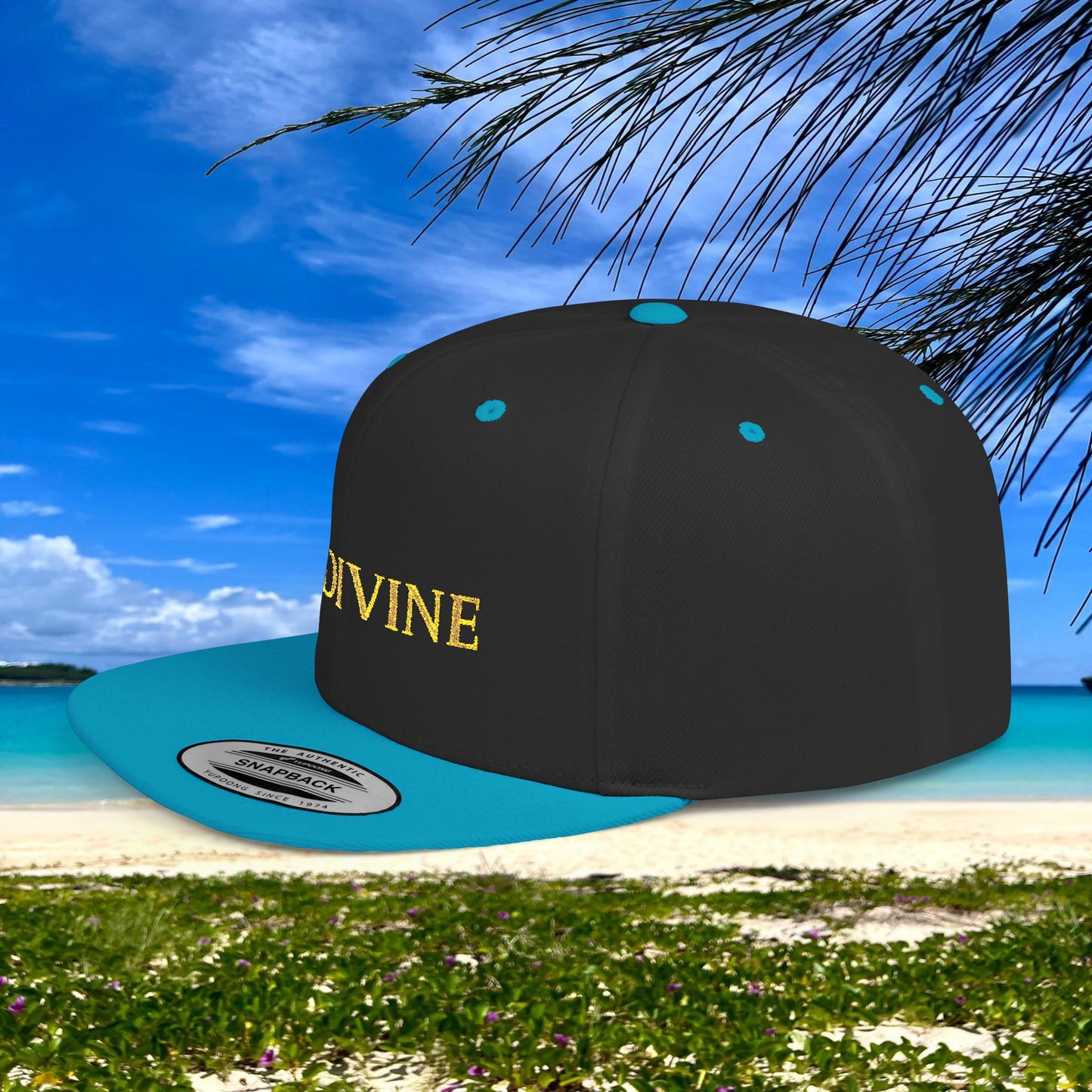 BE DIVINE™ Premium Snapback Cap – Embroidered Gold
