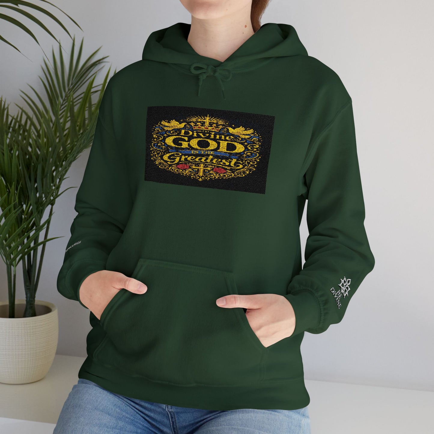BE DIVINE™ “Divine God Is the Greatest” Embroidered Unisex Hoodie