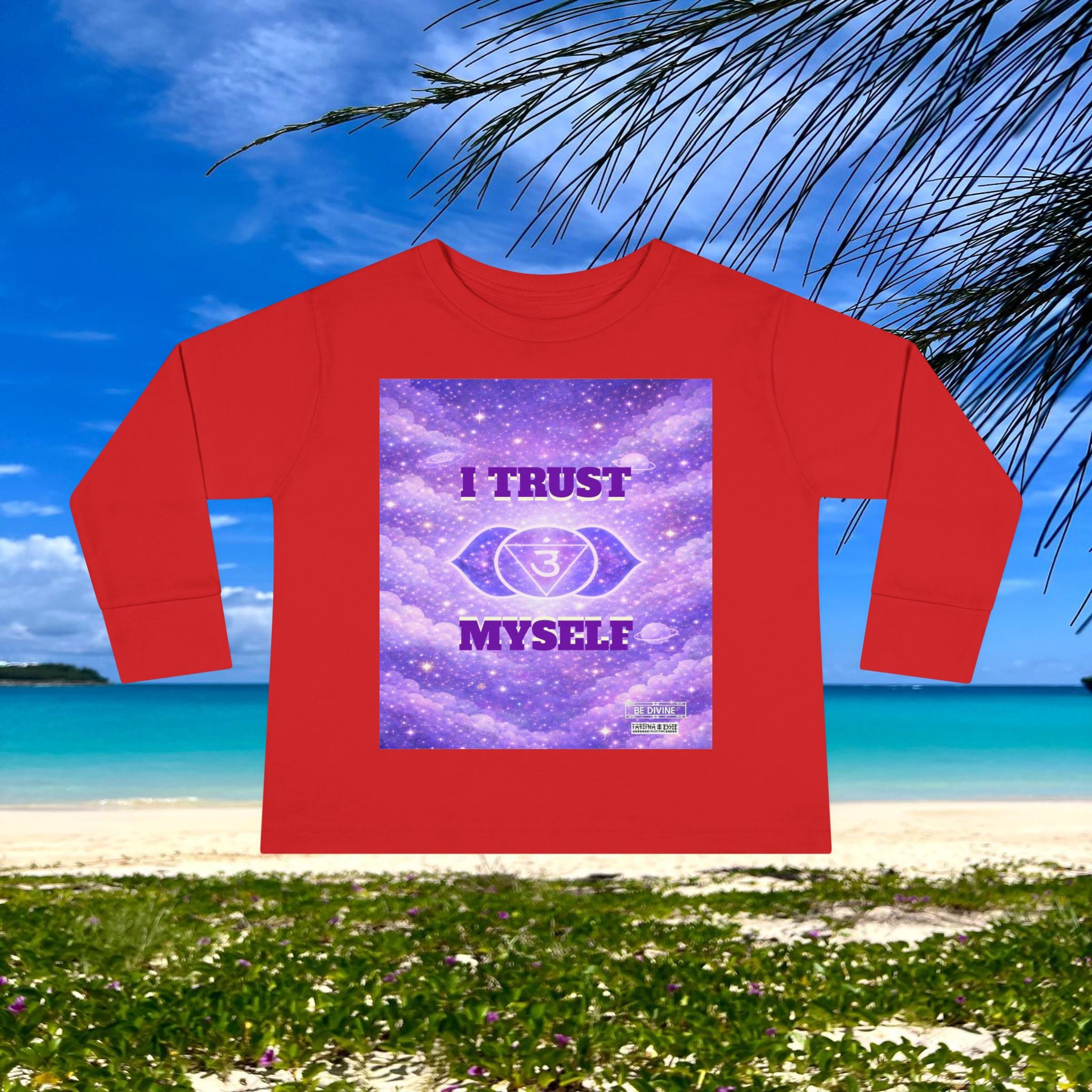 BE DIVINE™ Third Eye Chakra Toddler Long Sleeve Tee | Intuition & Inner Wisdom Shirt