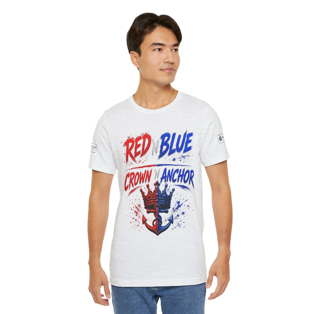 BE DIVINE™ Red ’N Blue Crown ’N Anchor Tee