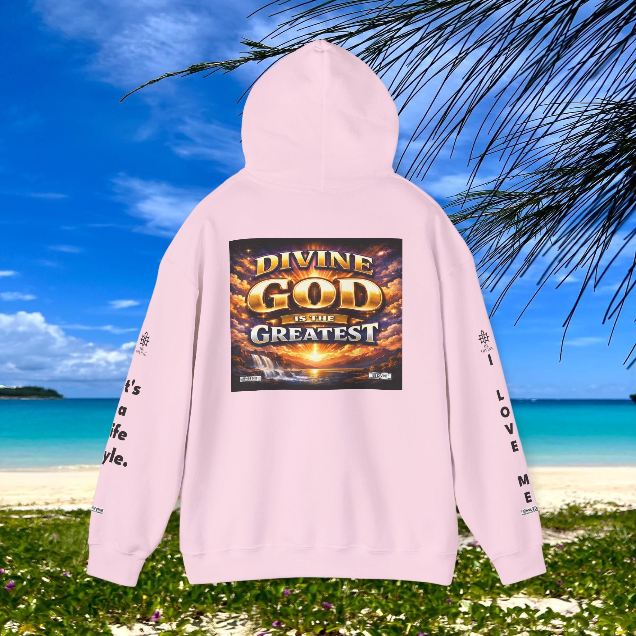 BE DIVINE™ Unisex Heavy Blend Hoodie – Divine God Is the Greatest Faith Statement Sweatshirt