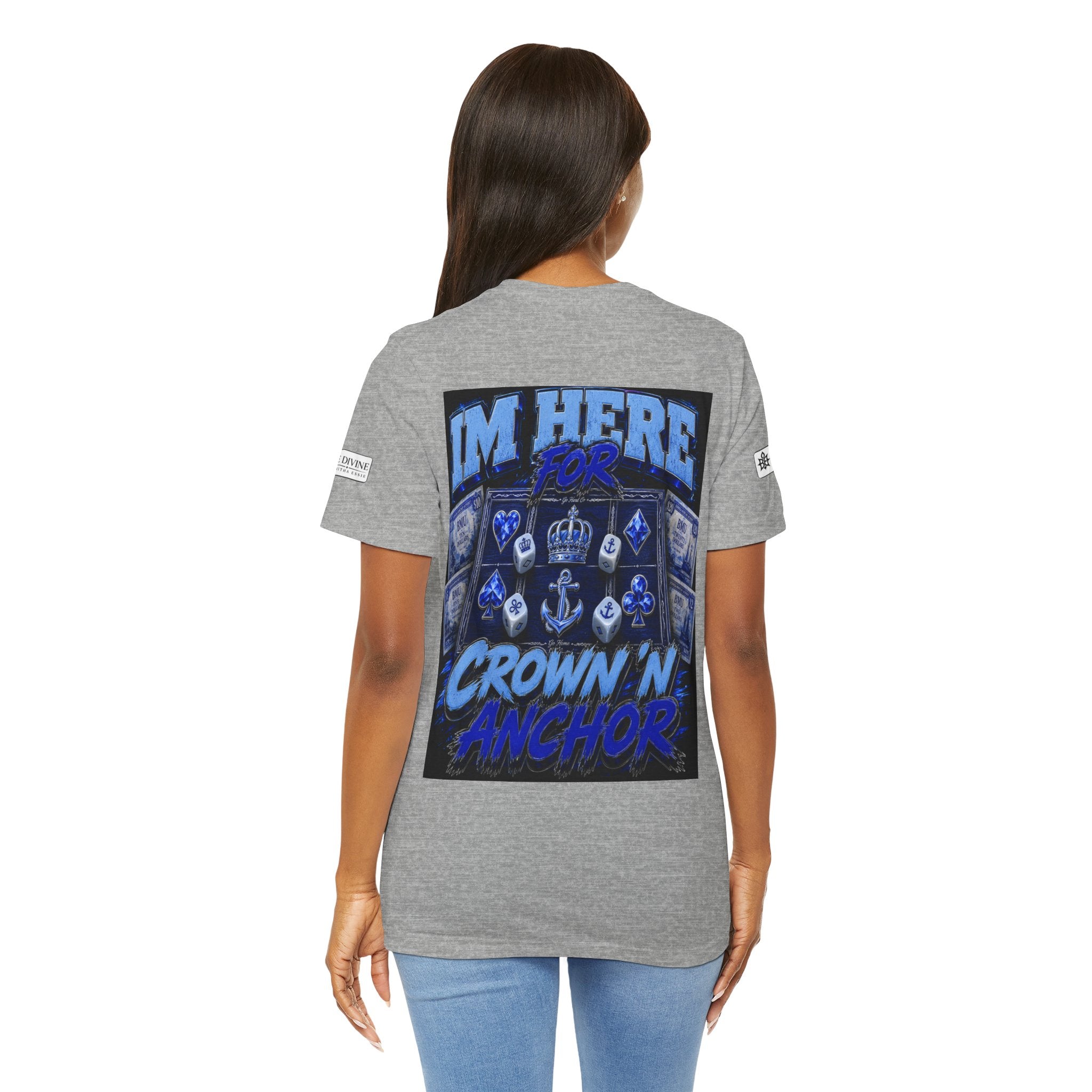 BE DIVINE™ Blue 'N Blue Heritage – I'm Here For Crown & Anchor Tee