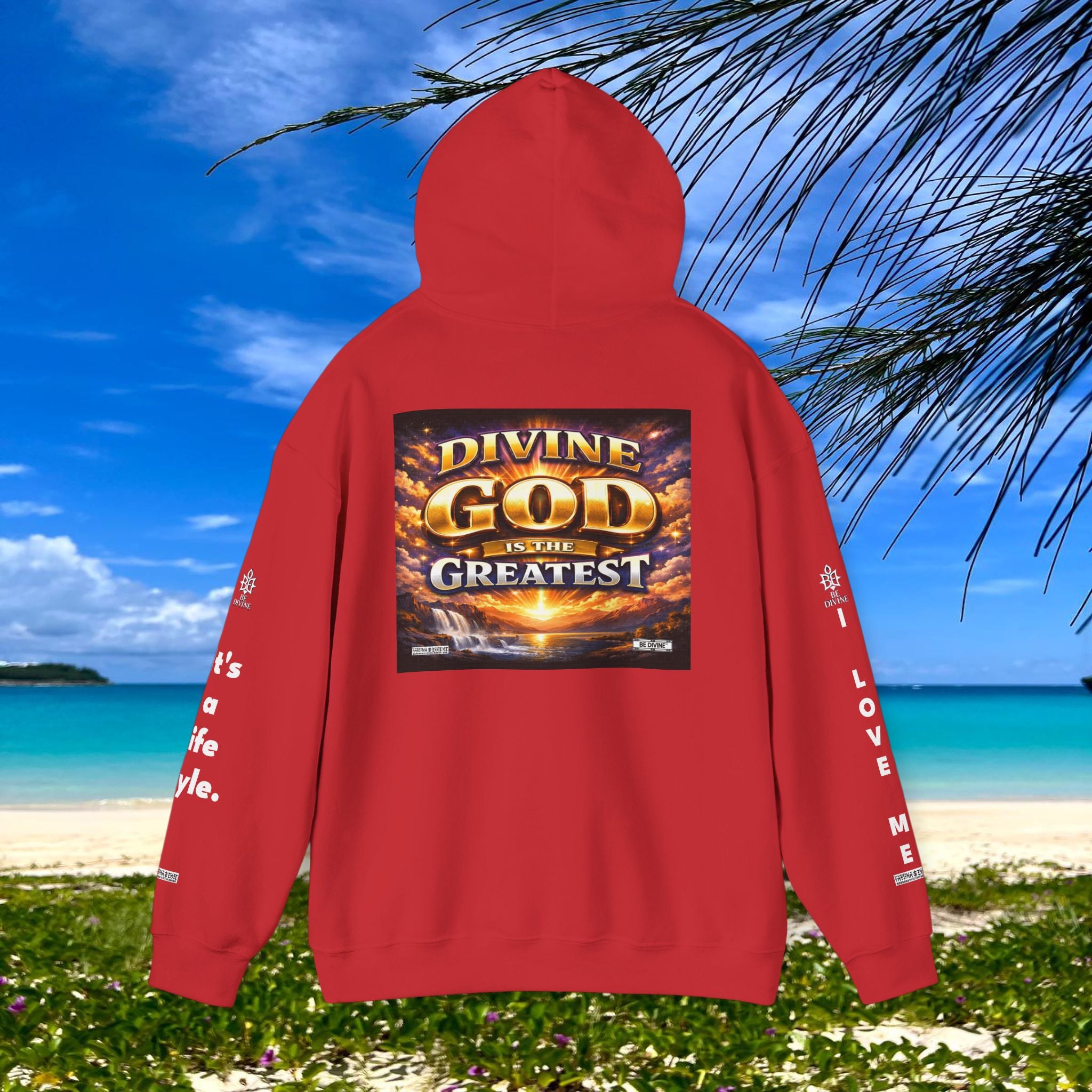 BE DIVINE™ Unisex Heavy Blend Hoodie – Divine God Is the Greatest Faith Statement Sweatshirt