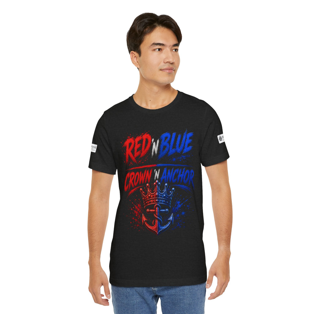 BE DIVINE™ Red ’N Blue Crown ’N Anchor Tee