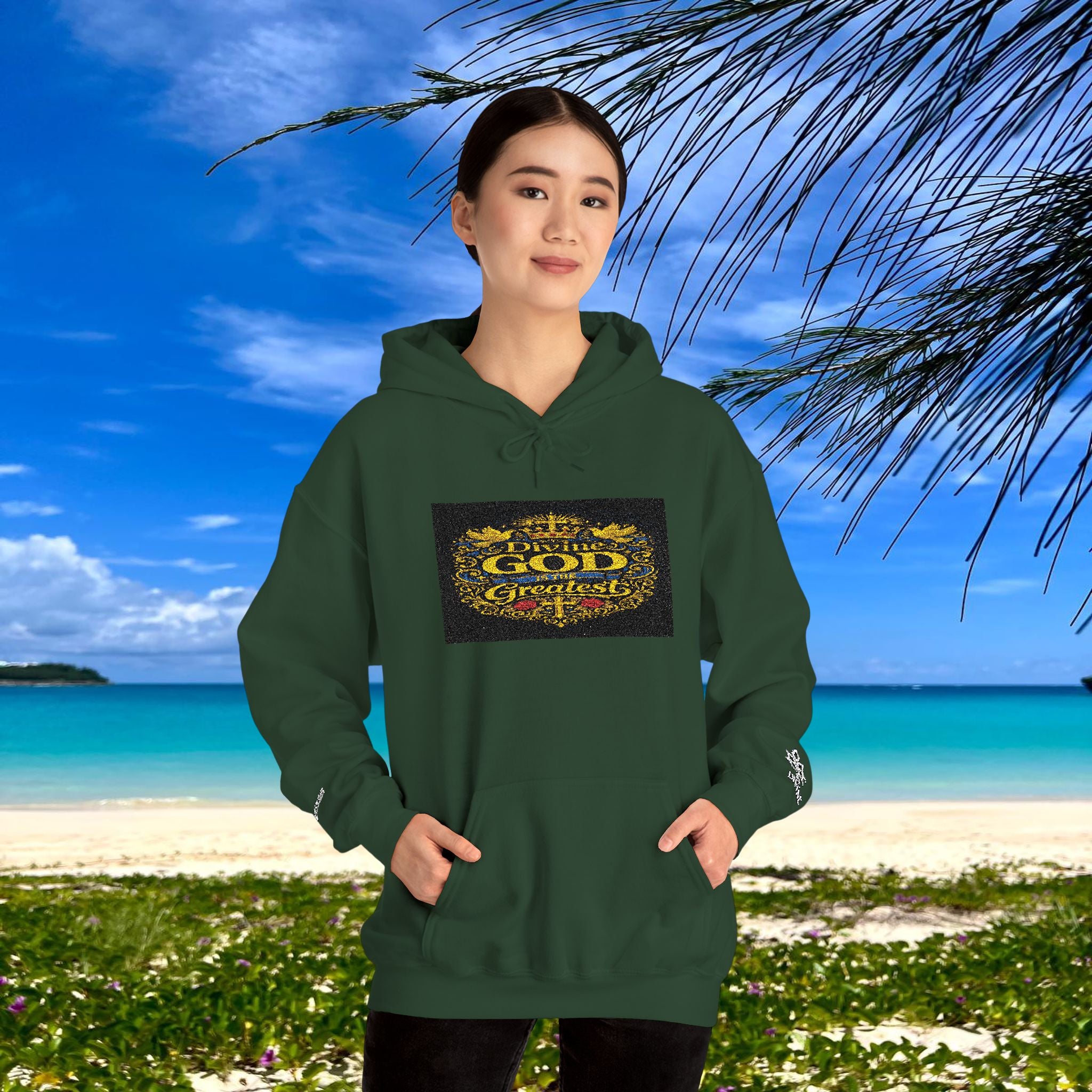 BE DIVINE™ “Divine God Is the Greatest” Embroidered Unisex Hoodie