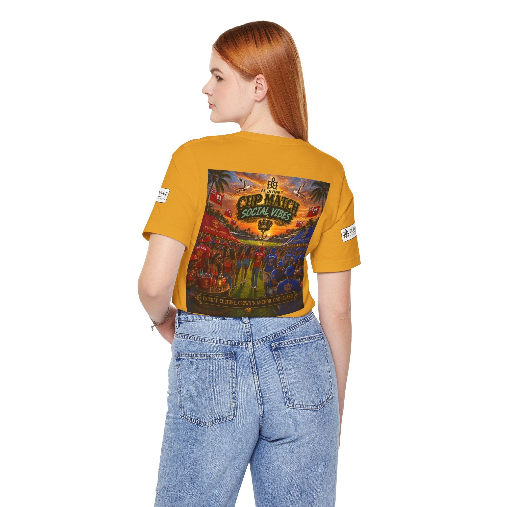 BE DIVINE™ Cup Match Social Vibes Tee – Crown 'N Anchor Edition