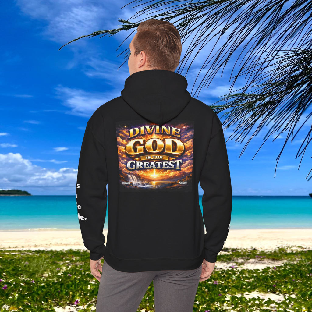 BE DIVINE™ Unisex Heavy Blend Hoodie – Divine God Is the Greatest Faith Statement Sweatshirt
