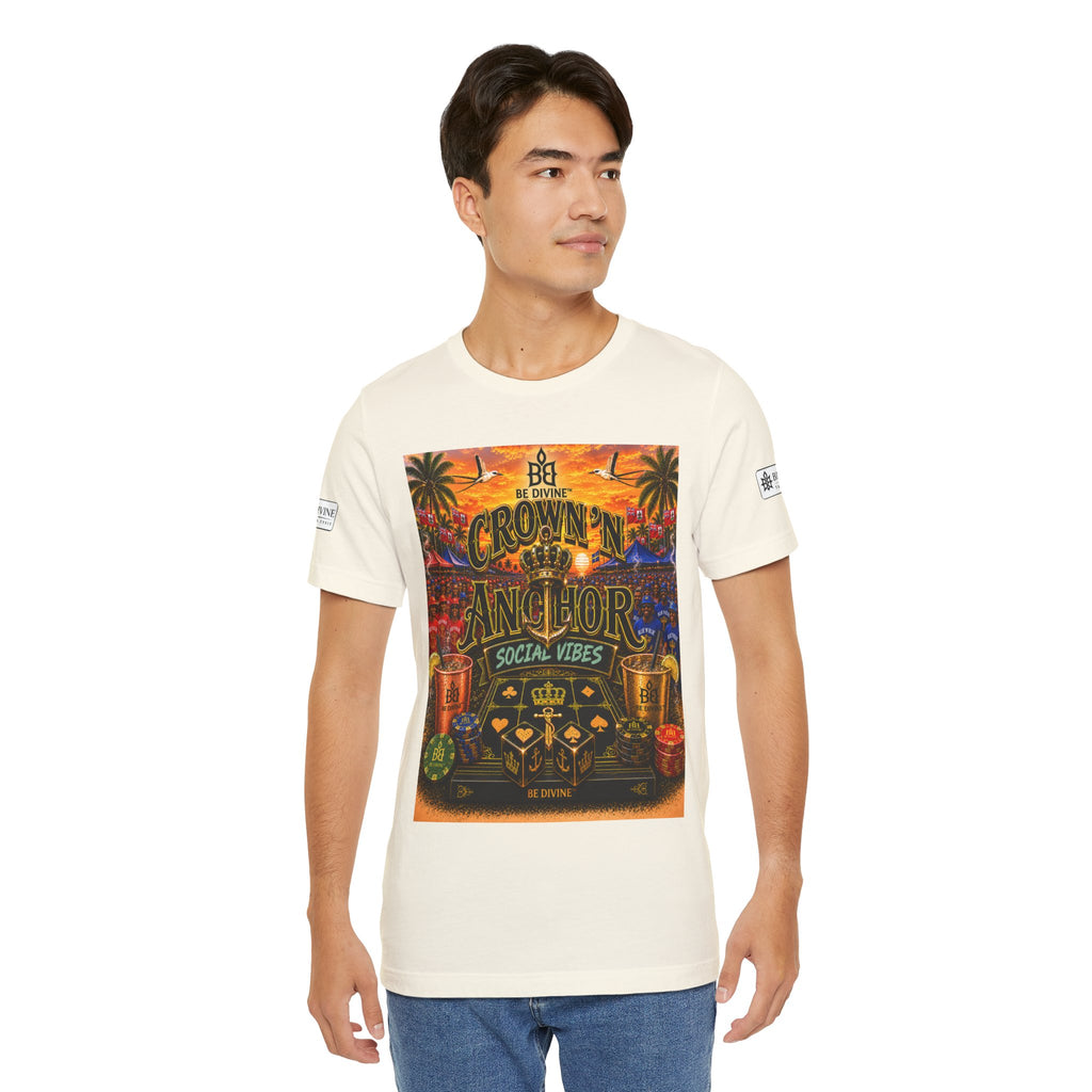 BE DIVINE™ Cup Match Social Vibes Tee – Crown 'N Anchor Edition
