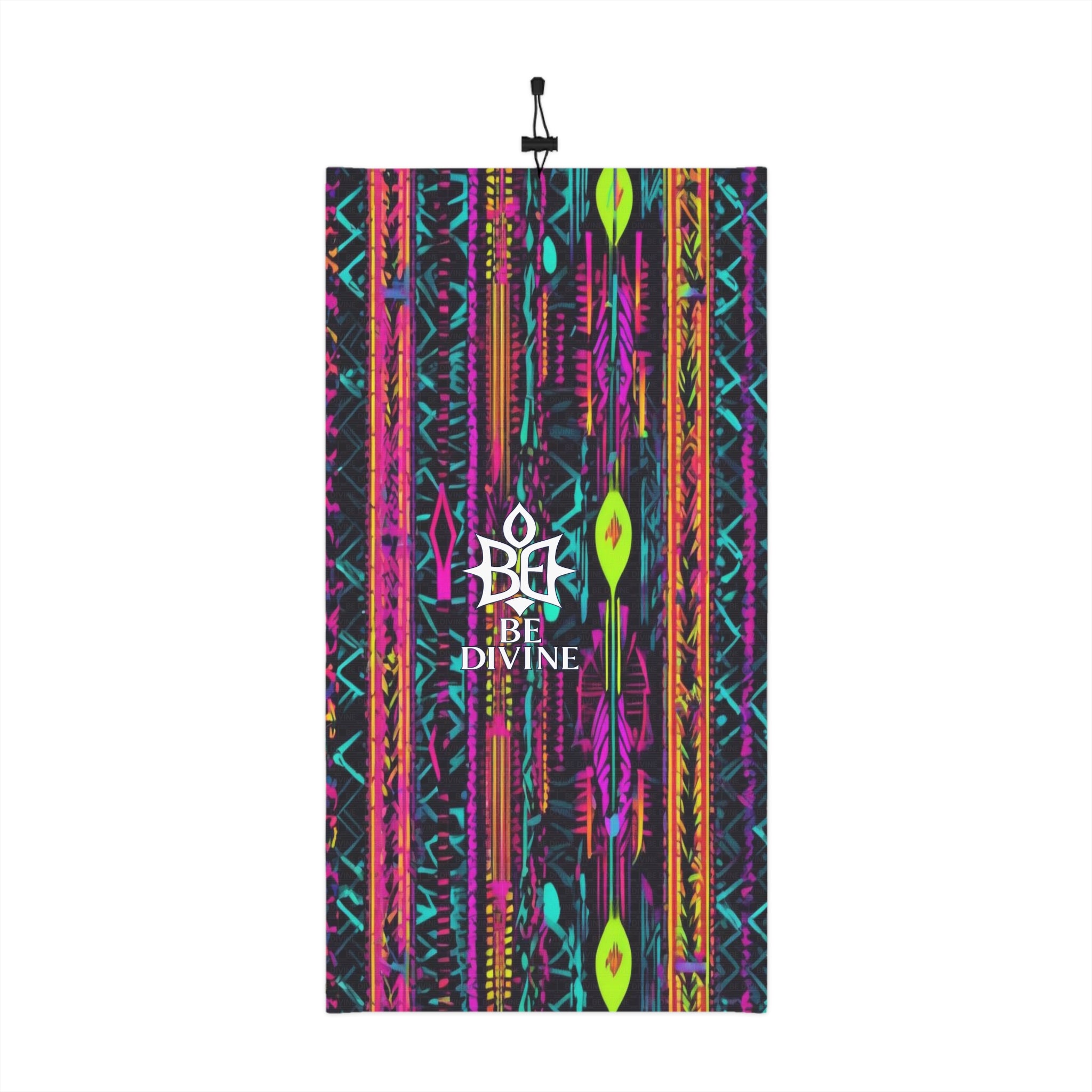 BE DIVINE™ Abstract Neon Winter Neck Gaiter with Drawstring - by Tabitha Essie