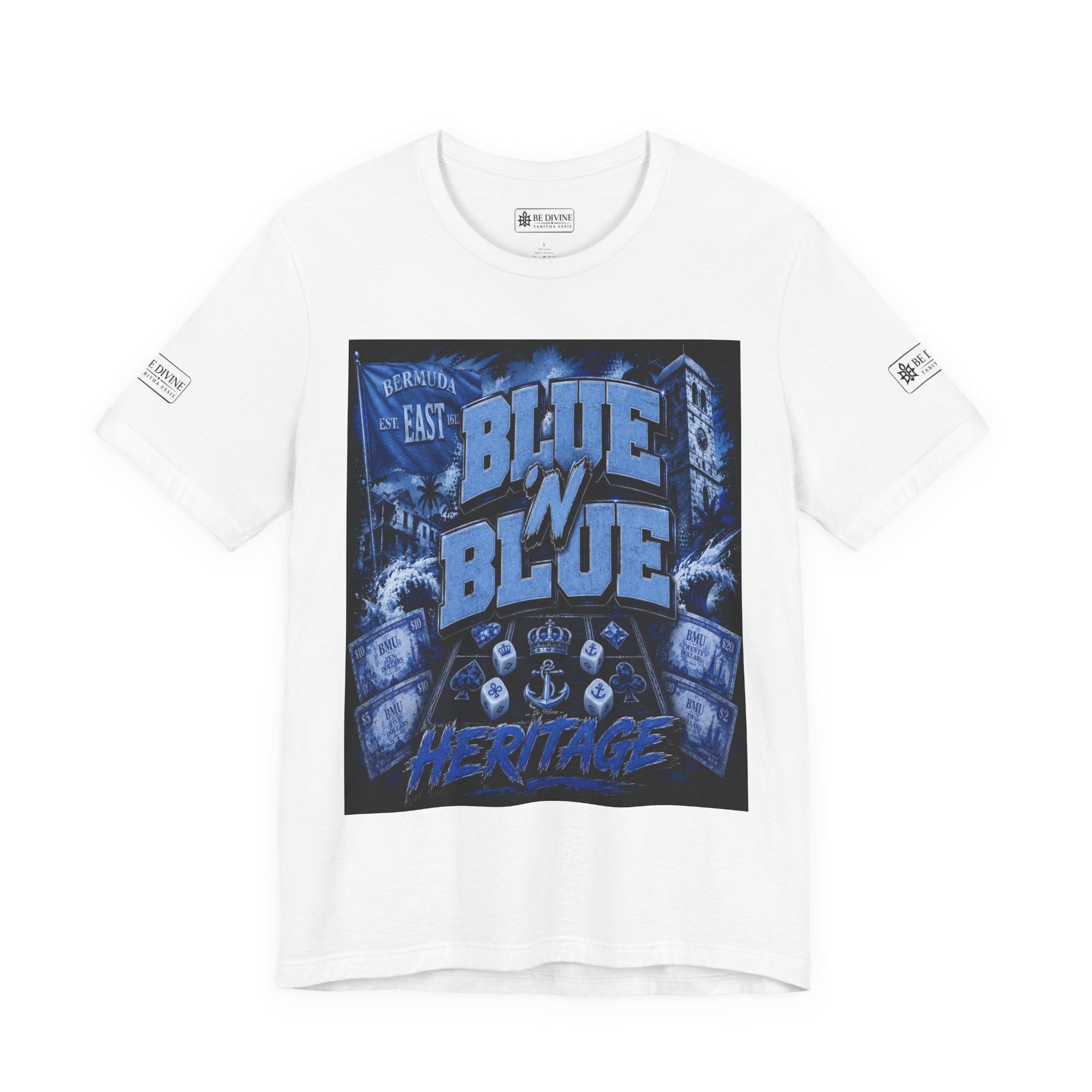 BE DIVINE™ Blue 'N Blue Heritage – I'm Here For Crown & Anchor Tee