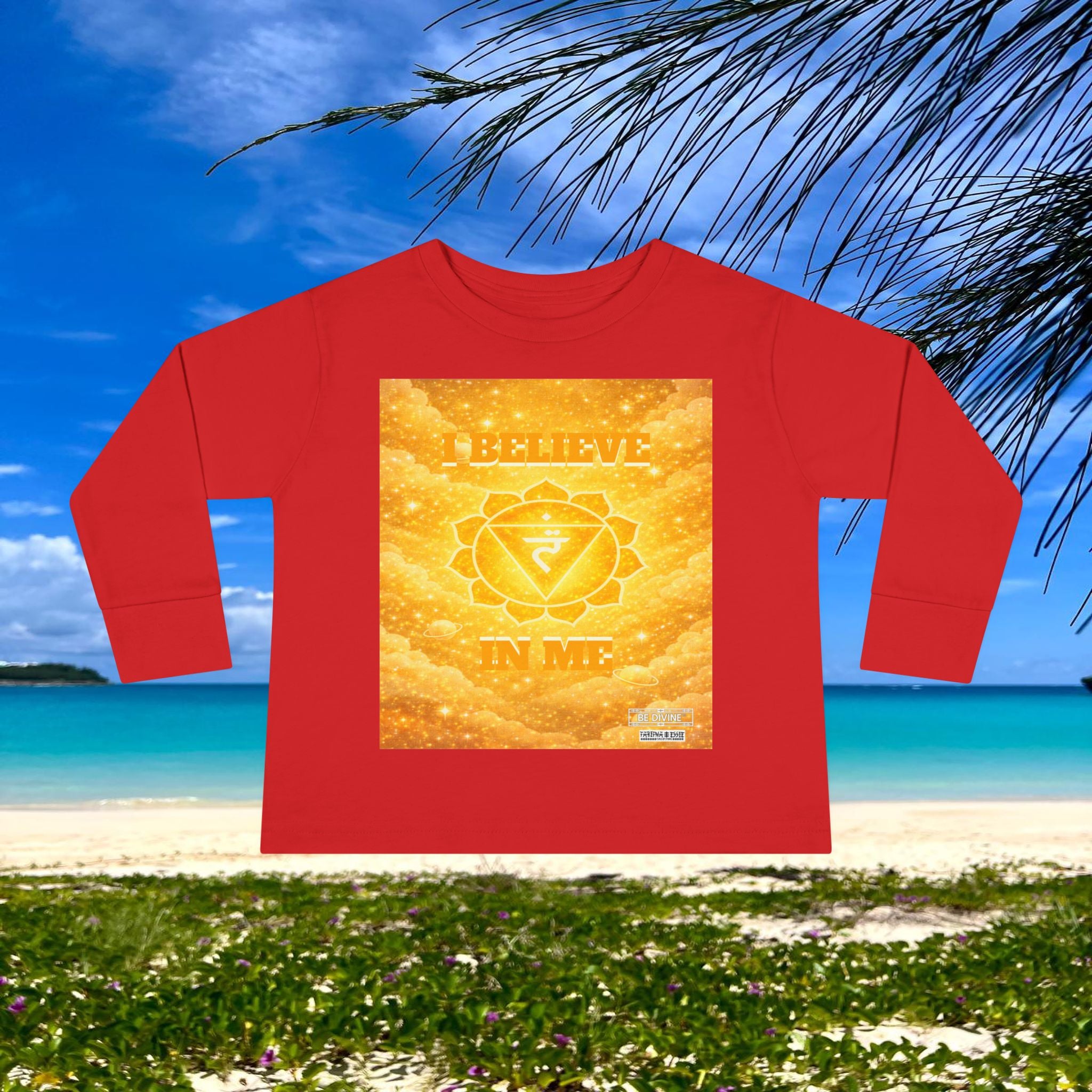 BE DIVINE™ Solar Plexus Toddler Long Sleeve Tee | Confidence & Empowerment Chakra Shirt