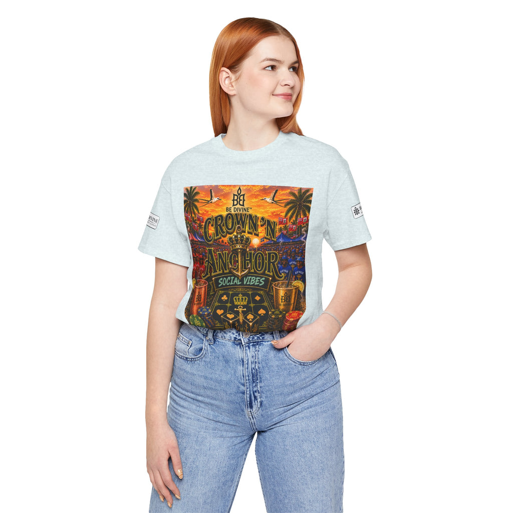 BE DIVINE™ Cup Match Social Vibes Tee – Crown 'N Anchor Edition