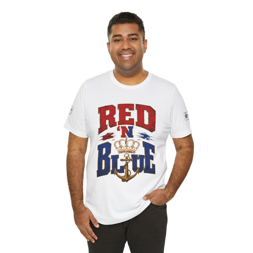 BE DIVINE™ RED 'N BLUE Tee – Crown 'N Anchor Edition