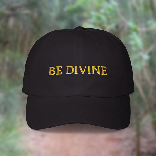 BE DIVINE™ Classic Dad Cap – Embroidered Gold