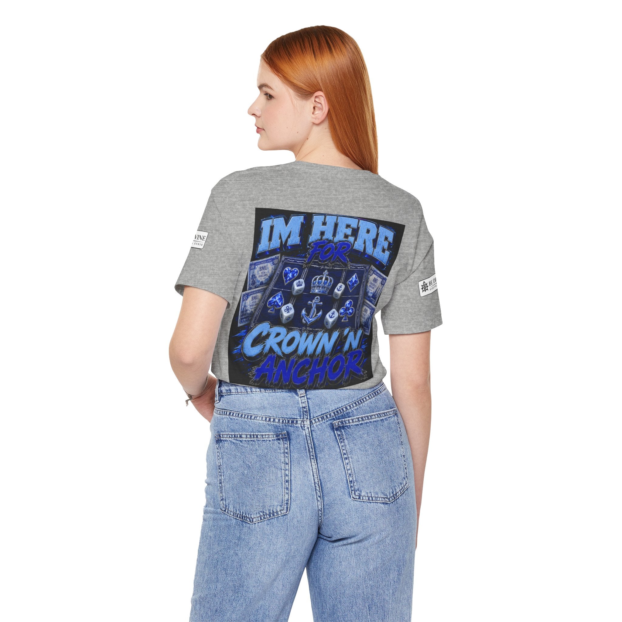 BE DIVINE™ Blue 'N Blue Heritage – I'm Here For Crown & Anchor Tee