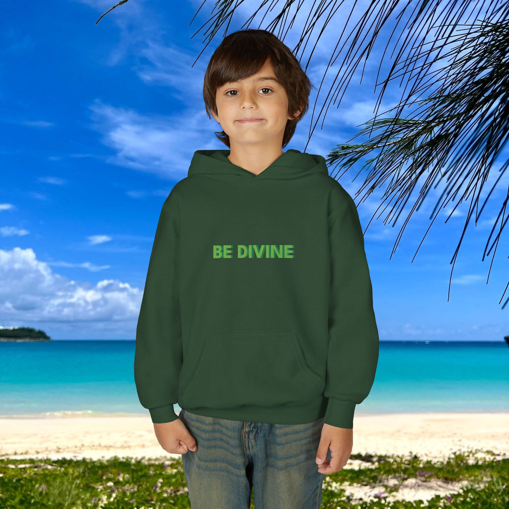 BE DIVINE™ Youth Hoodie – Gender Neutral, Soft Cotton, Inspirational Print (Youth S–XL)