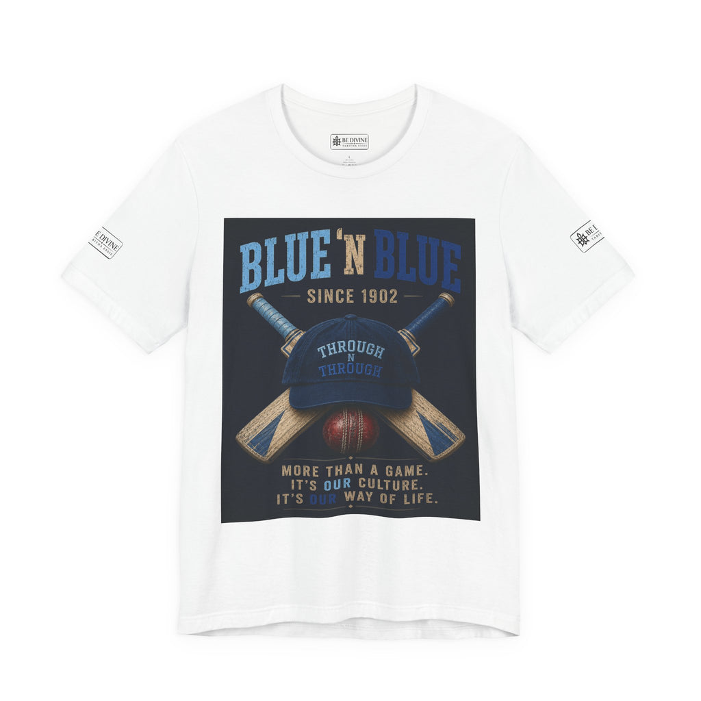BE DIVINE™ Blue 'N Blue Since 1902 – Through 'N Through Heritage Tee