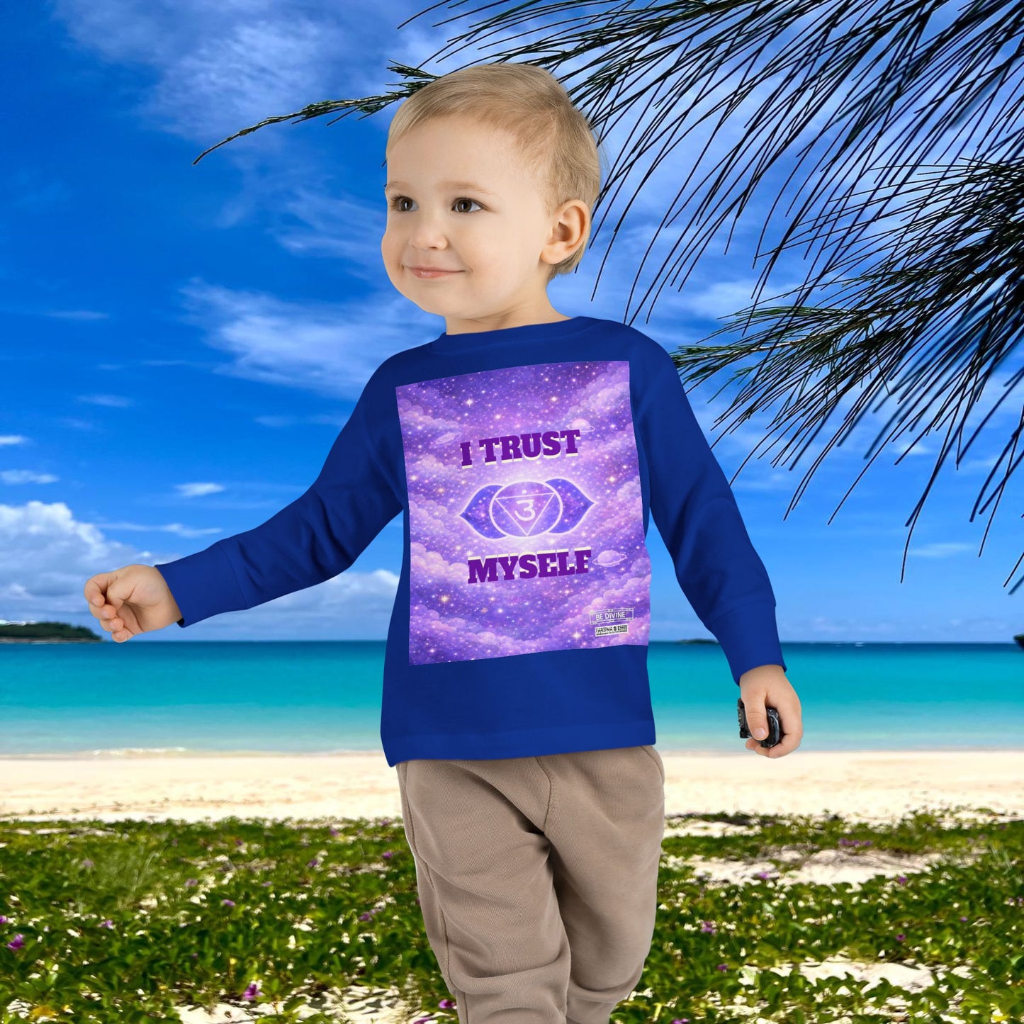 BE DIVINE™ Third Eye Chakra Toddler Long Sleeve Tee | Intuition & Inner Wisdom Shirt